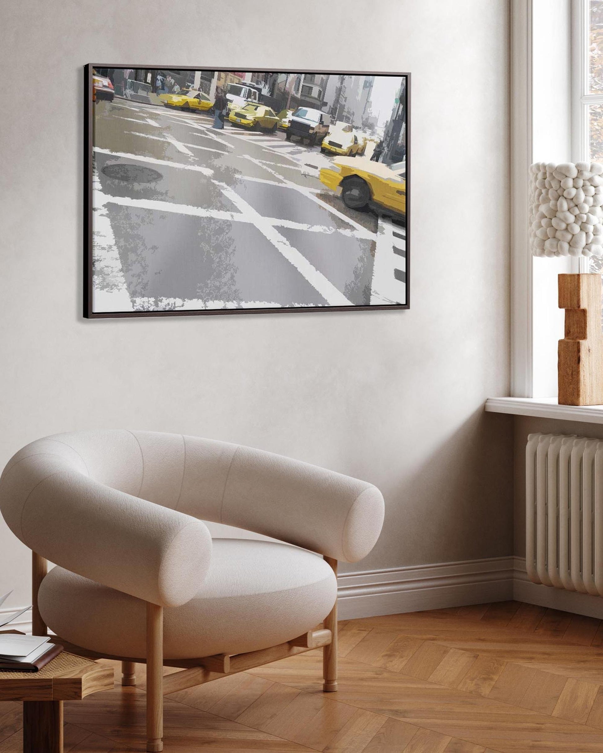 New York Crossroads Framed Canvas-Abstract House