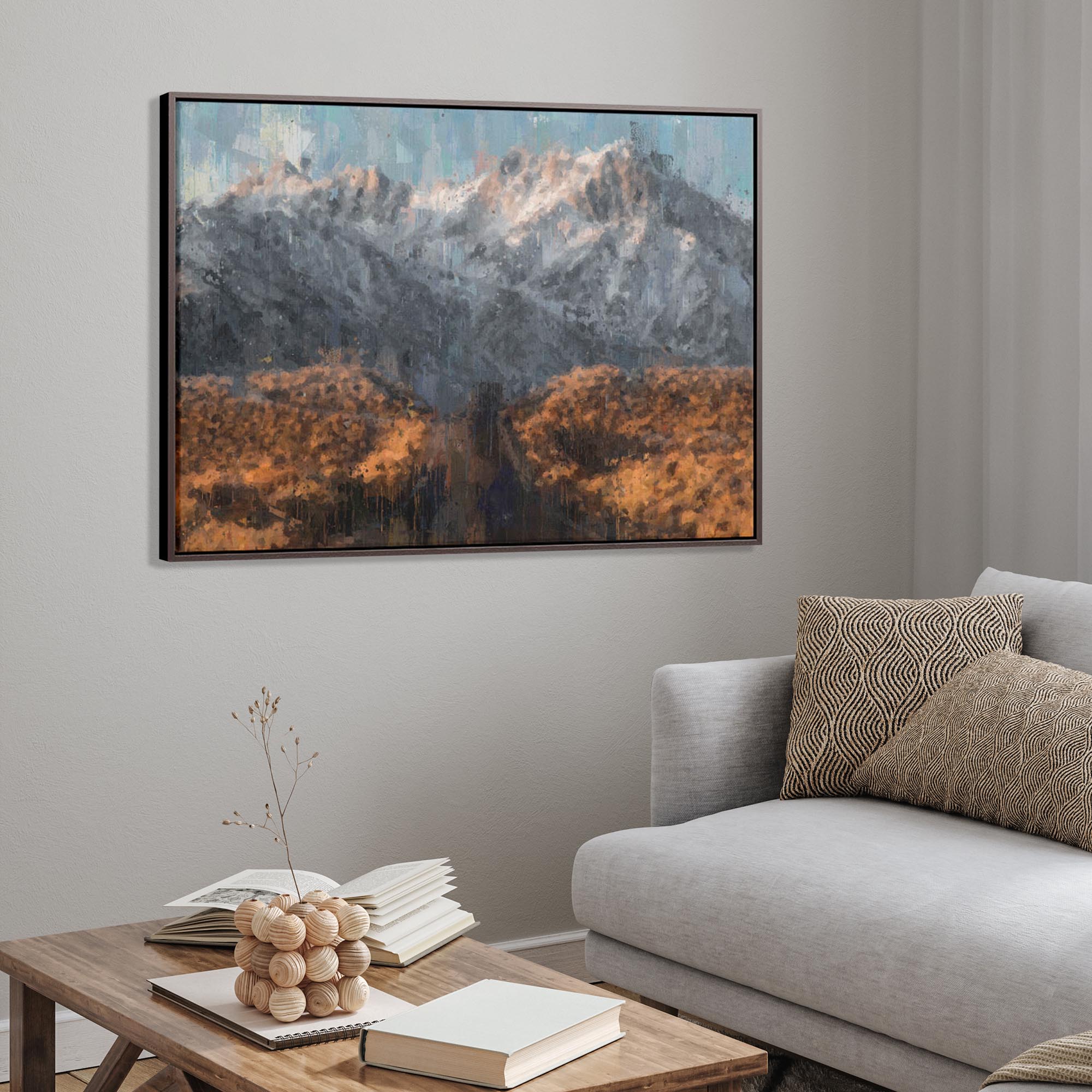 Rocky Mountains Fine Art Painting Canvas Print
