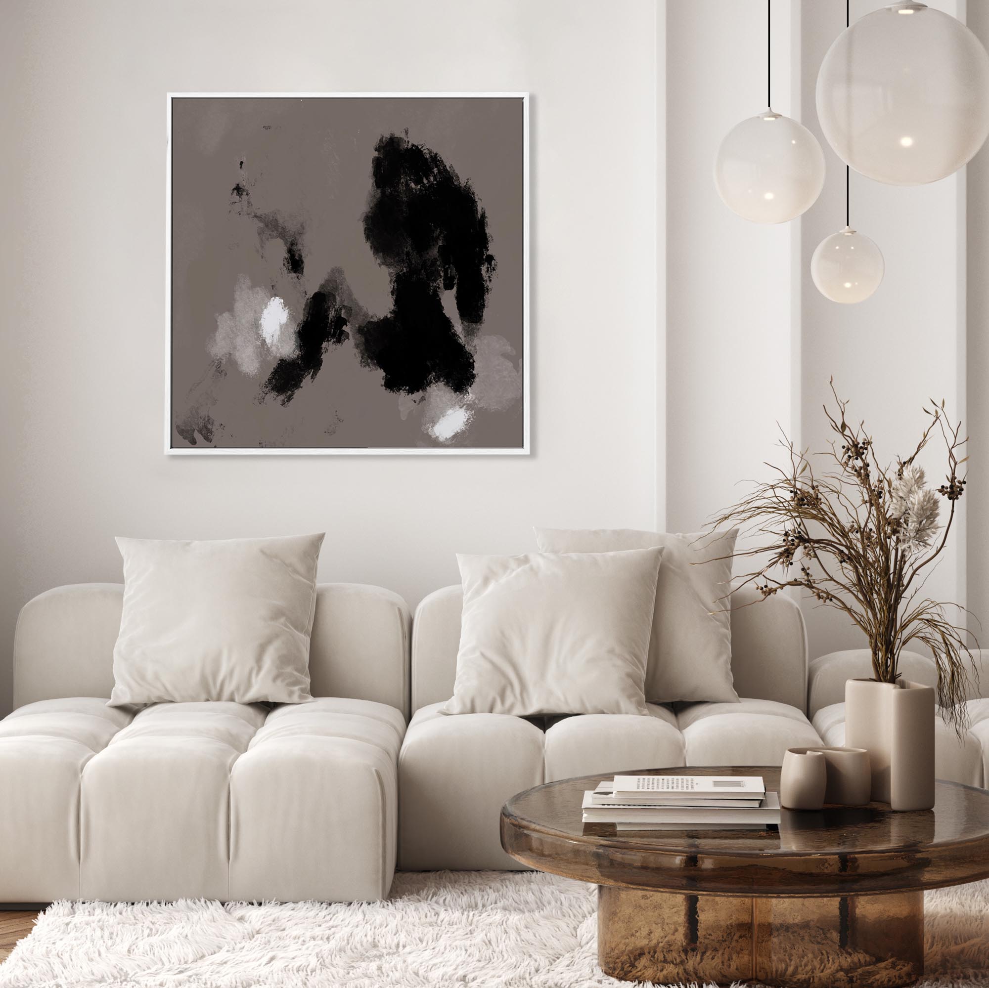 Dark Hues II Framed Canvas-Abstract House