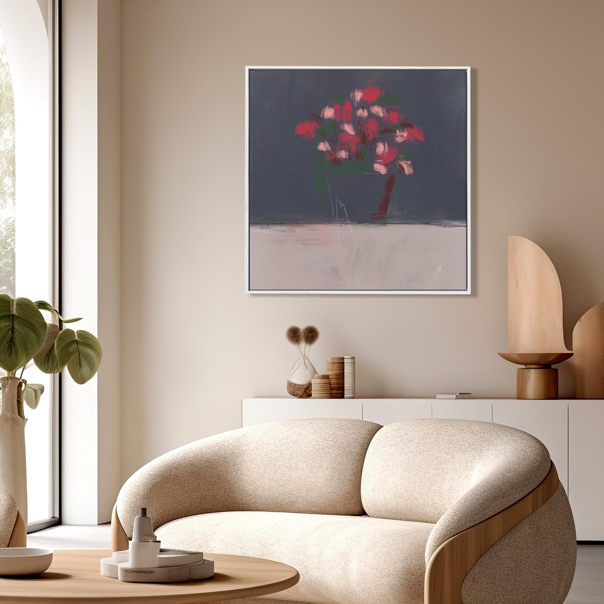 Rose Study Framed Canvas-Abstract House