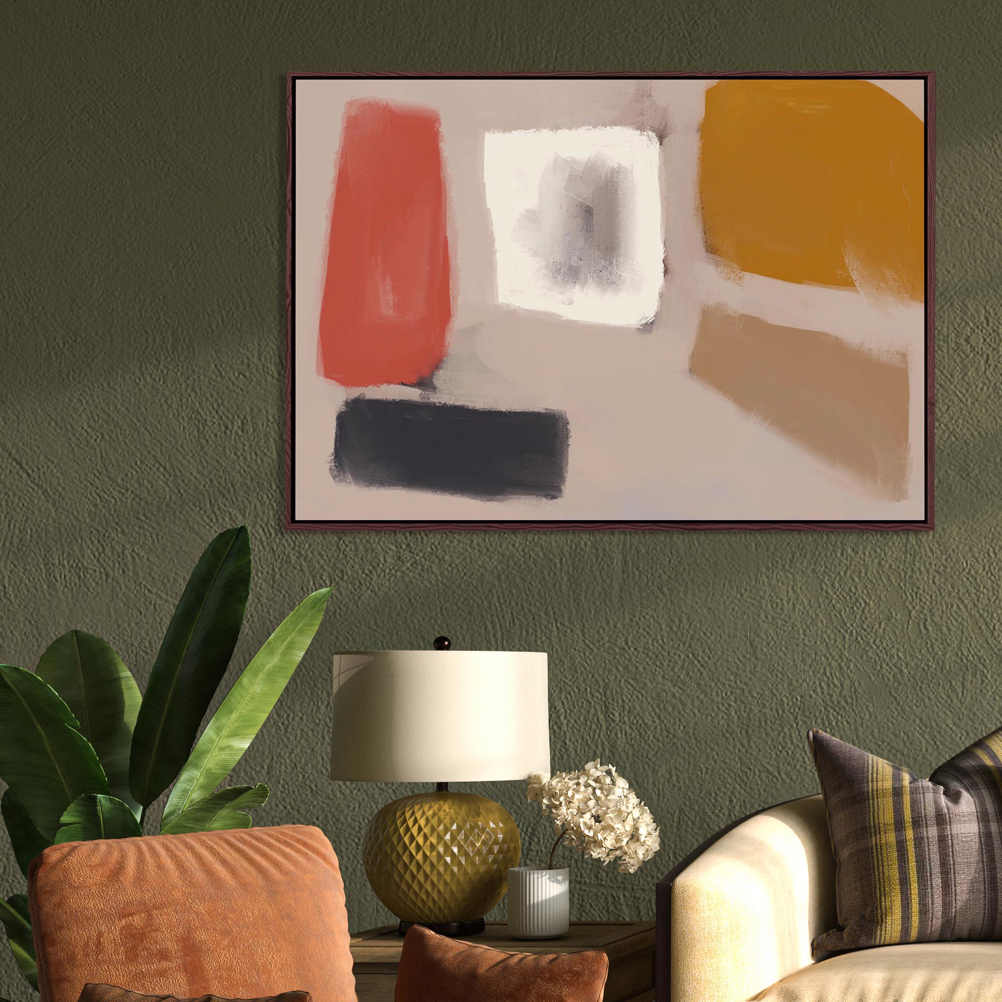 Abstract Neutral Blush Canvas Print-Abstract House