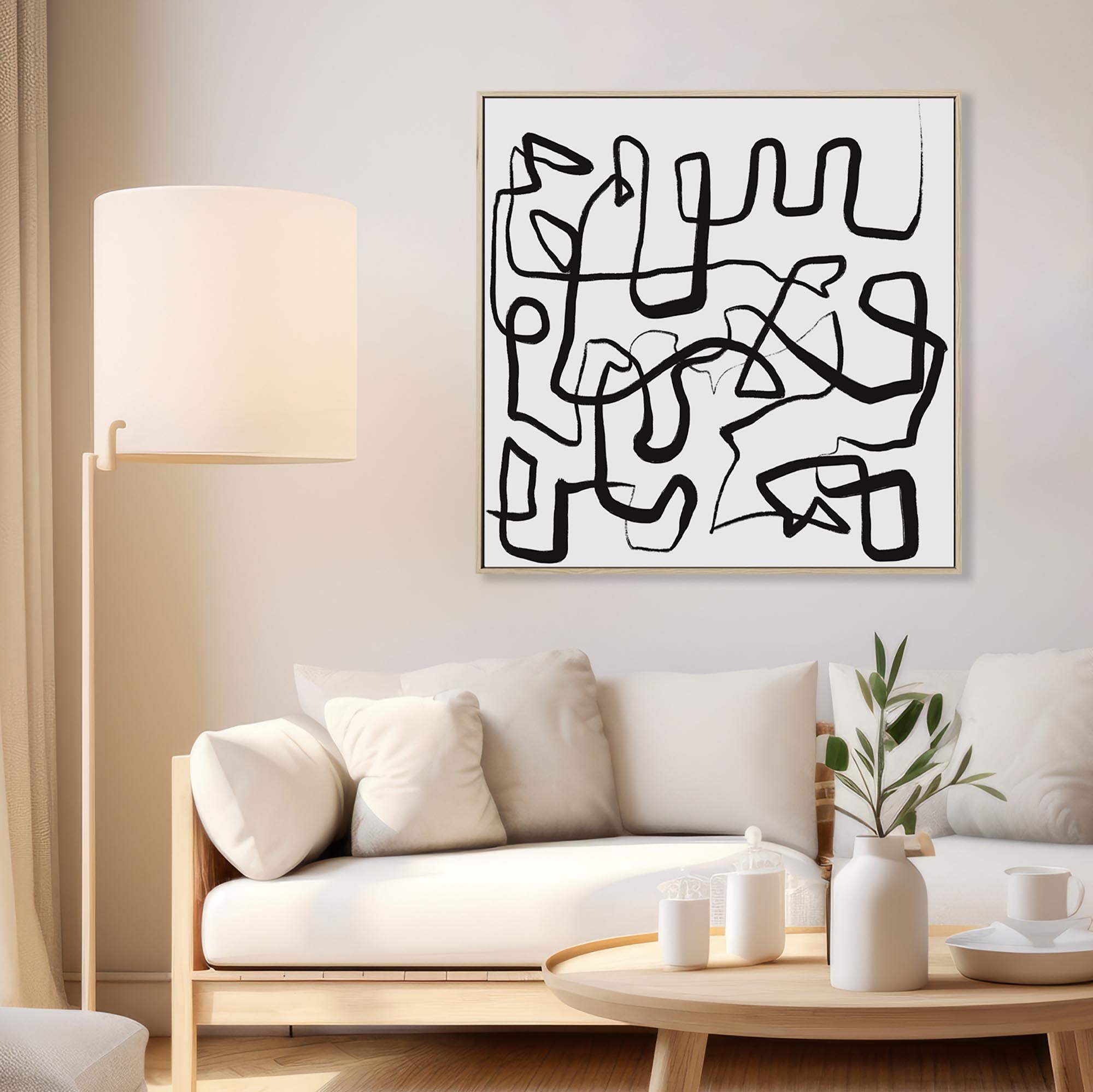 Abstract Study X Framed Canvas