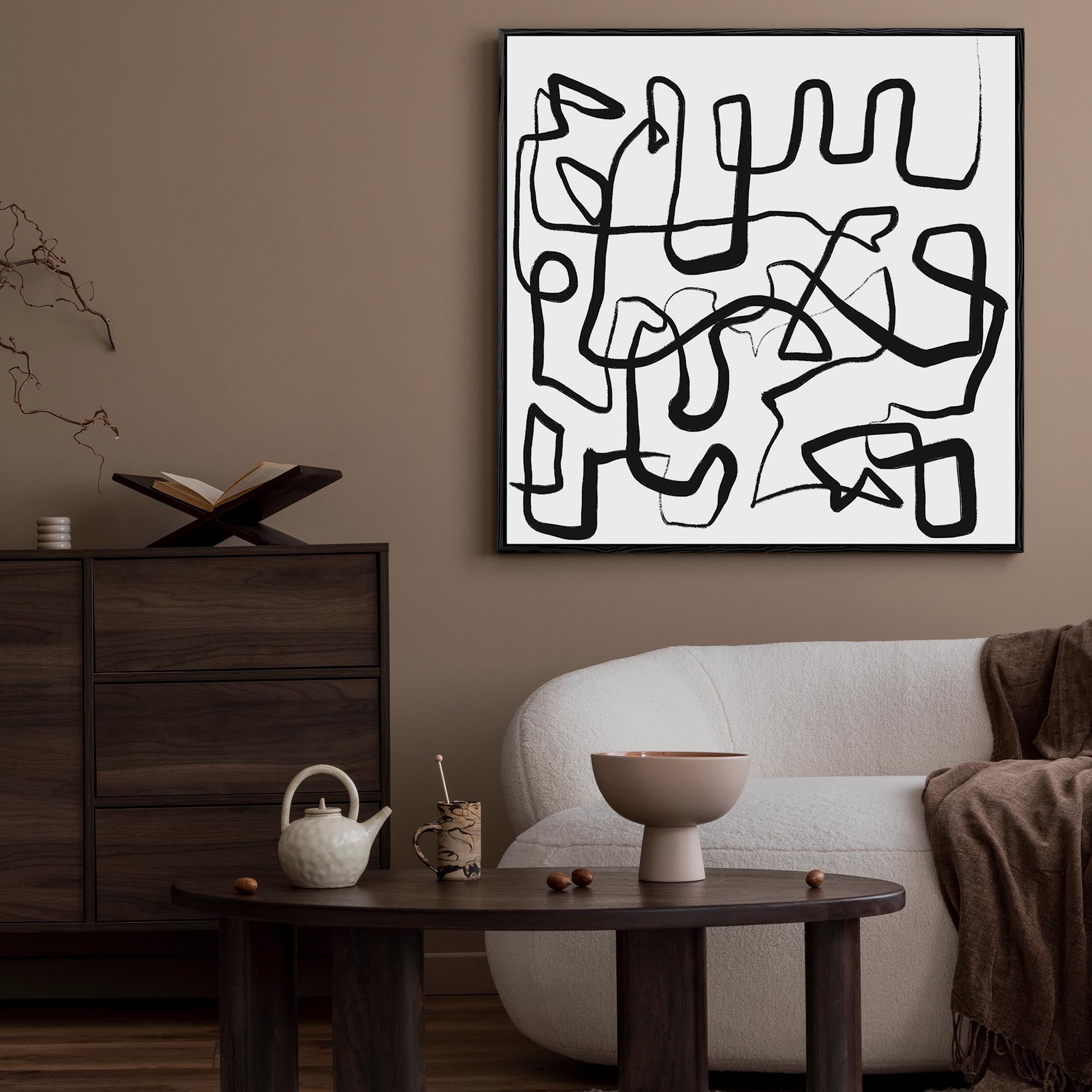 Abstract Study X Framed Canvas-Abstract House