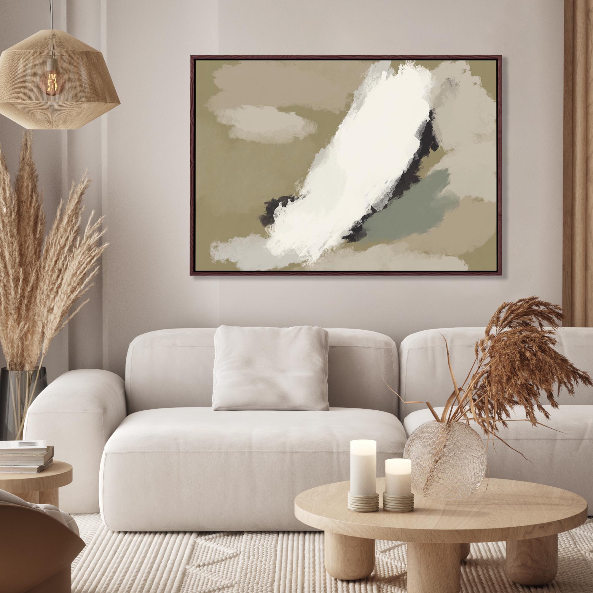 The Olive Branch Framed Canvas-Abstract House