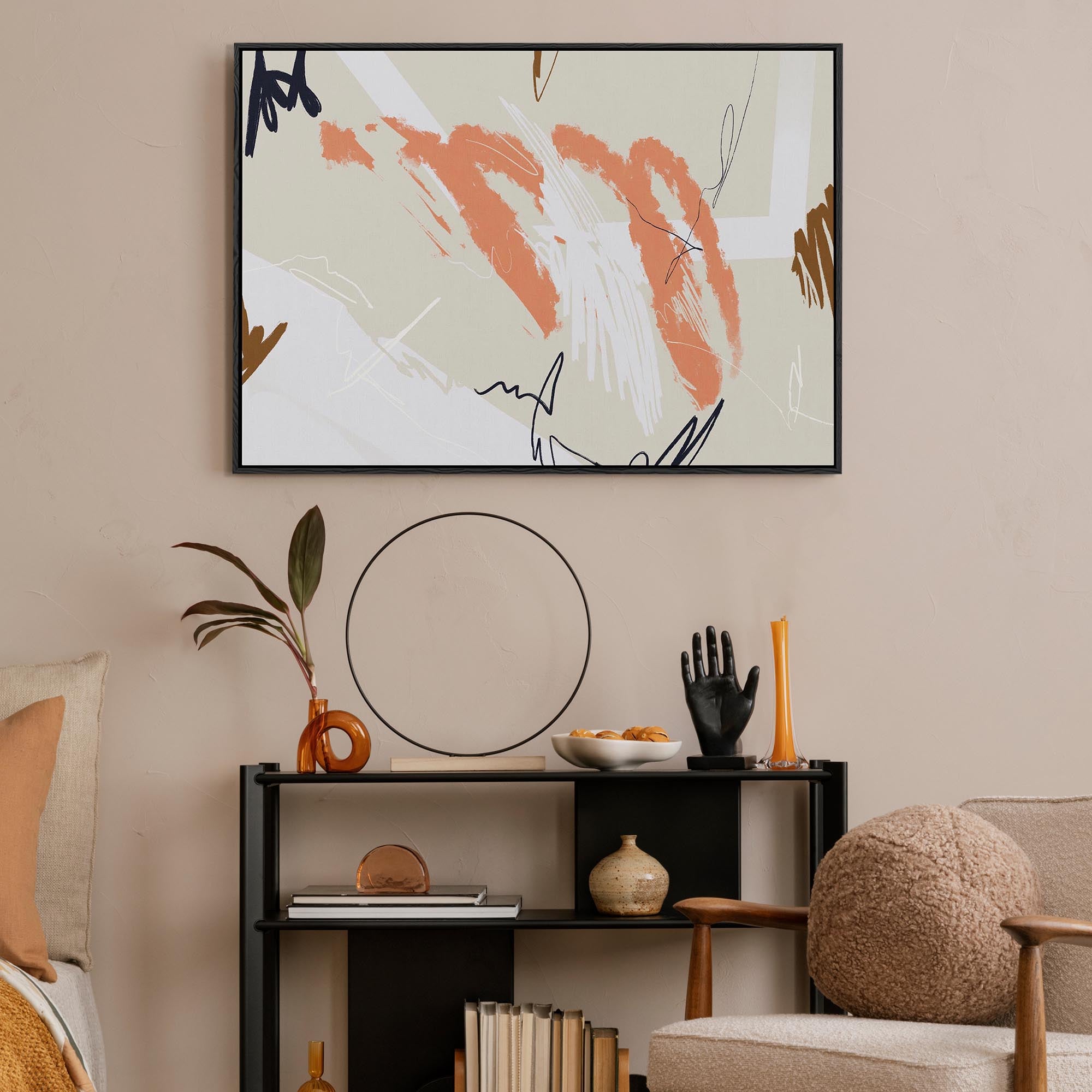 Abstract Composition Framed Canvas-Abstract House