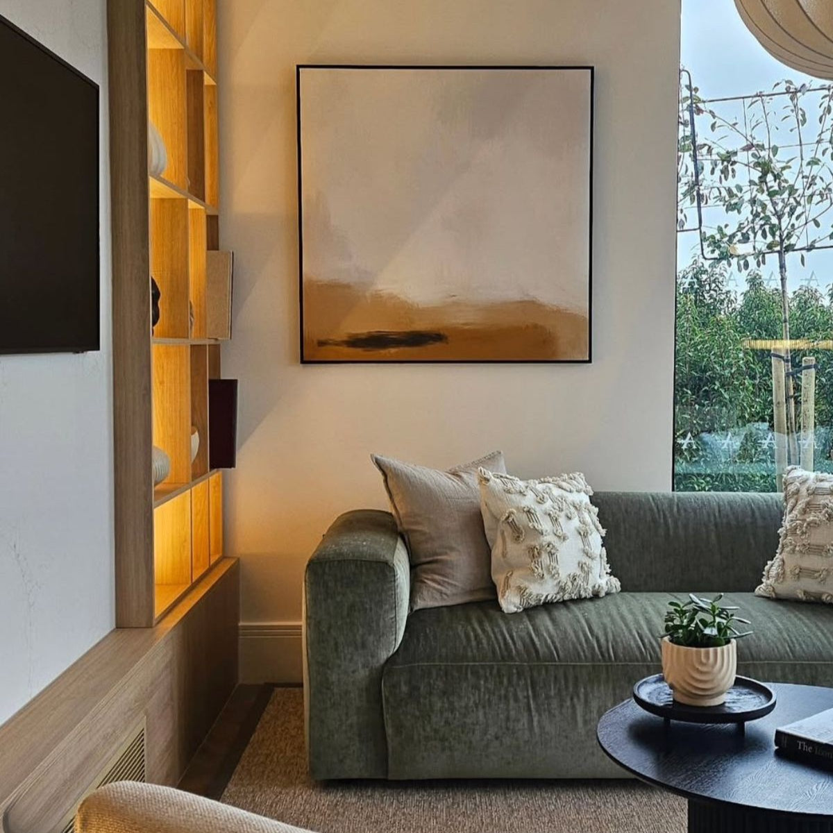 extra large modern canvas wall art in living room