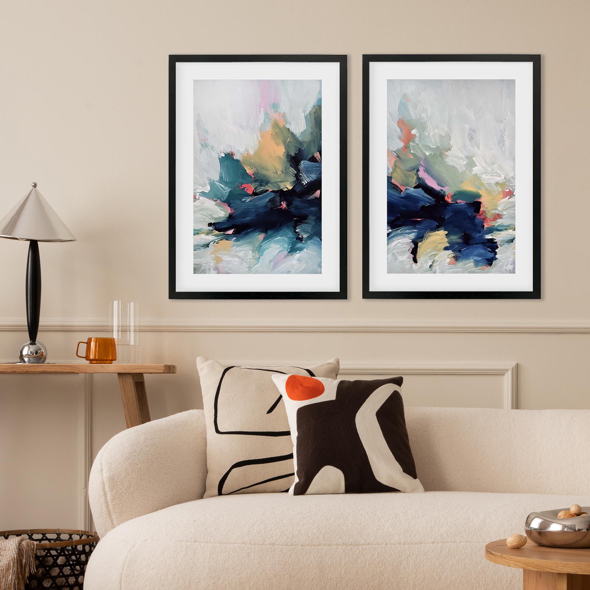 Beyond The River - Print Set Of 2-Abstract House
