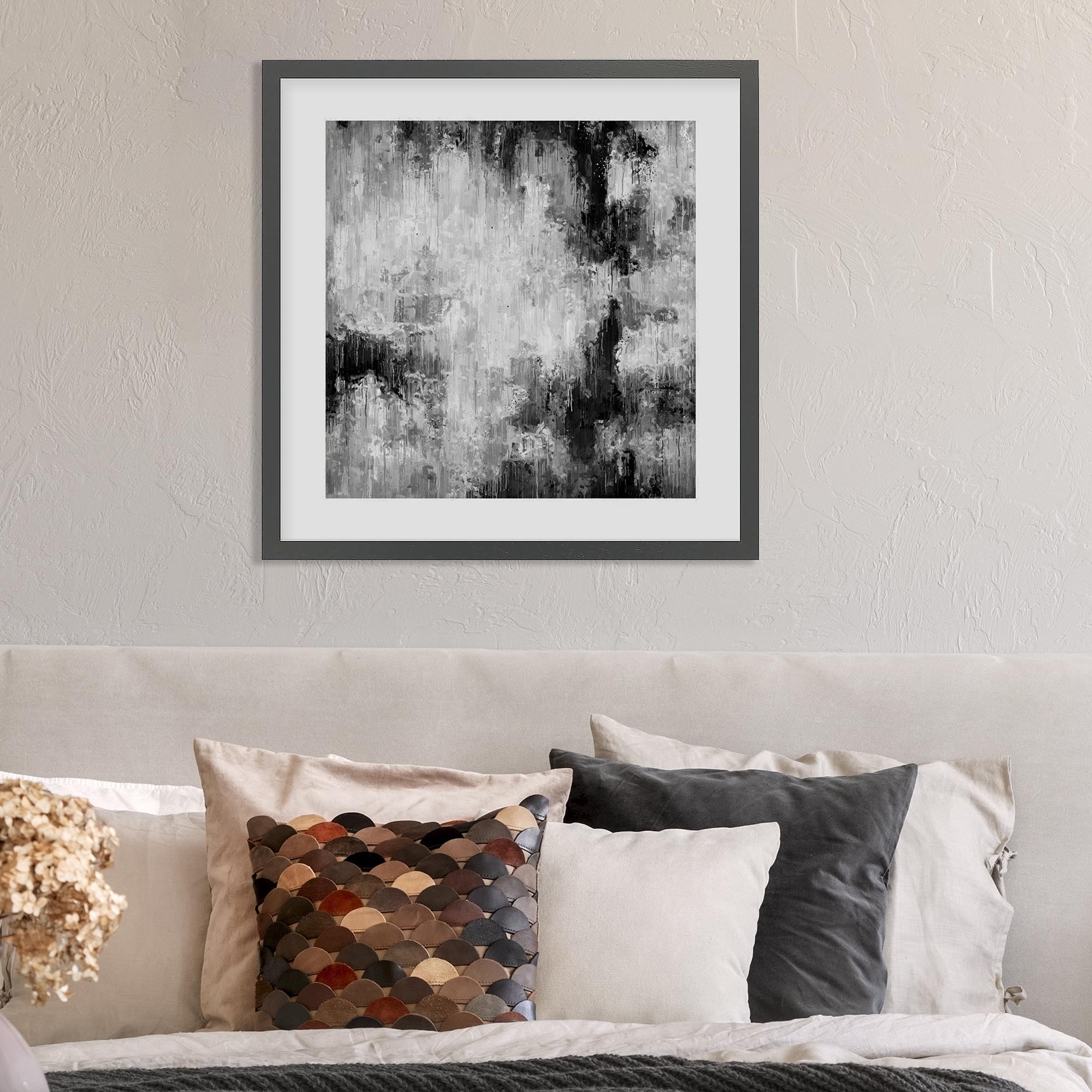 Black Abstraction Framed Art Print-Abstract House