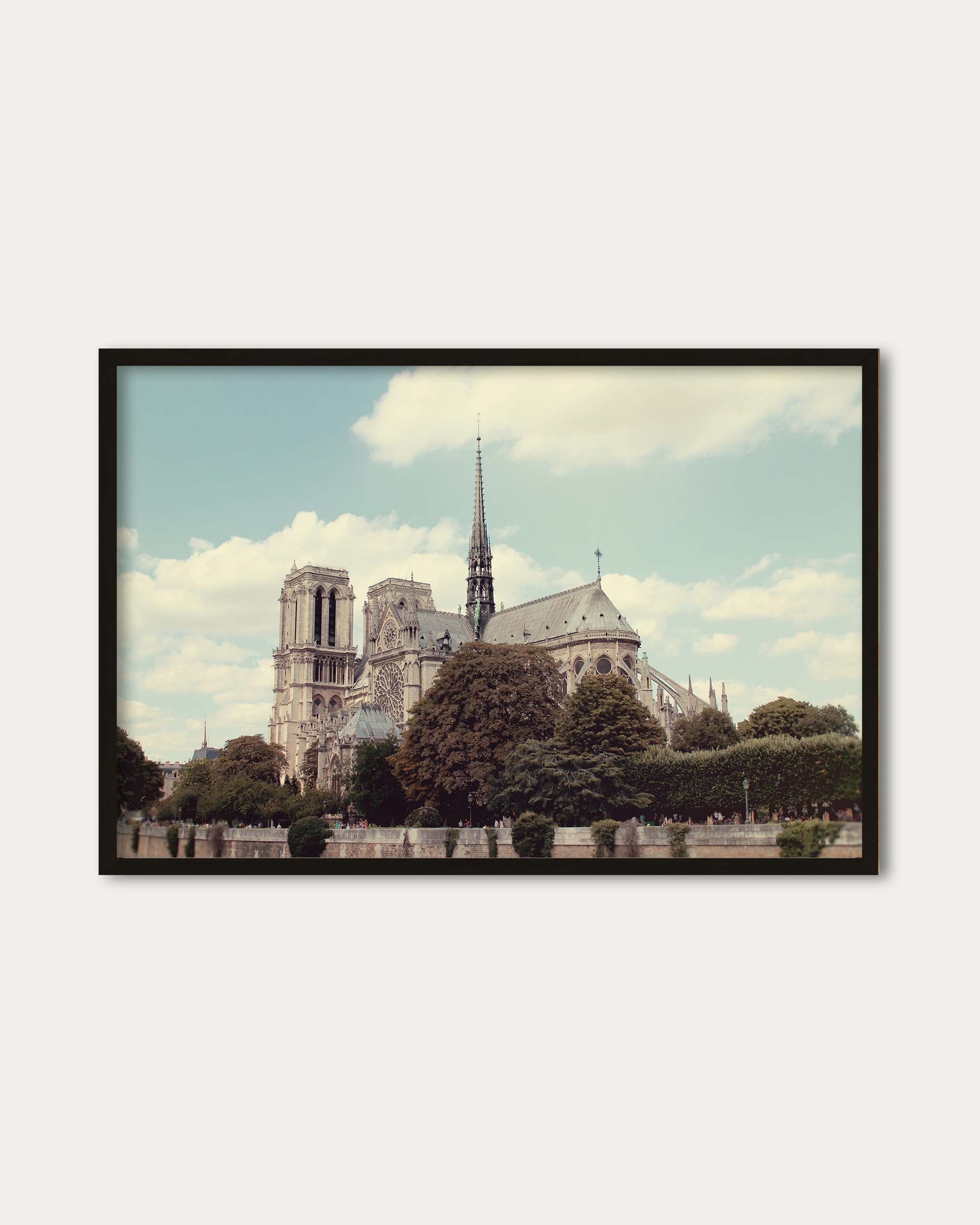Paris Cathedral Art Poster