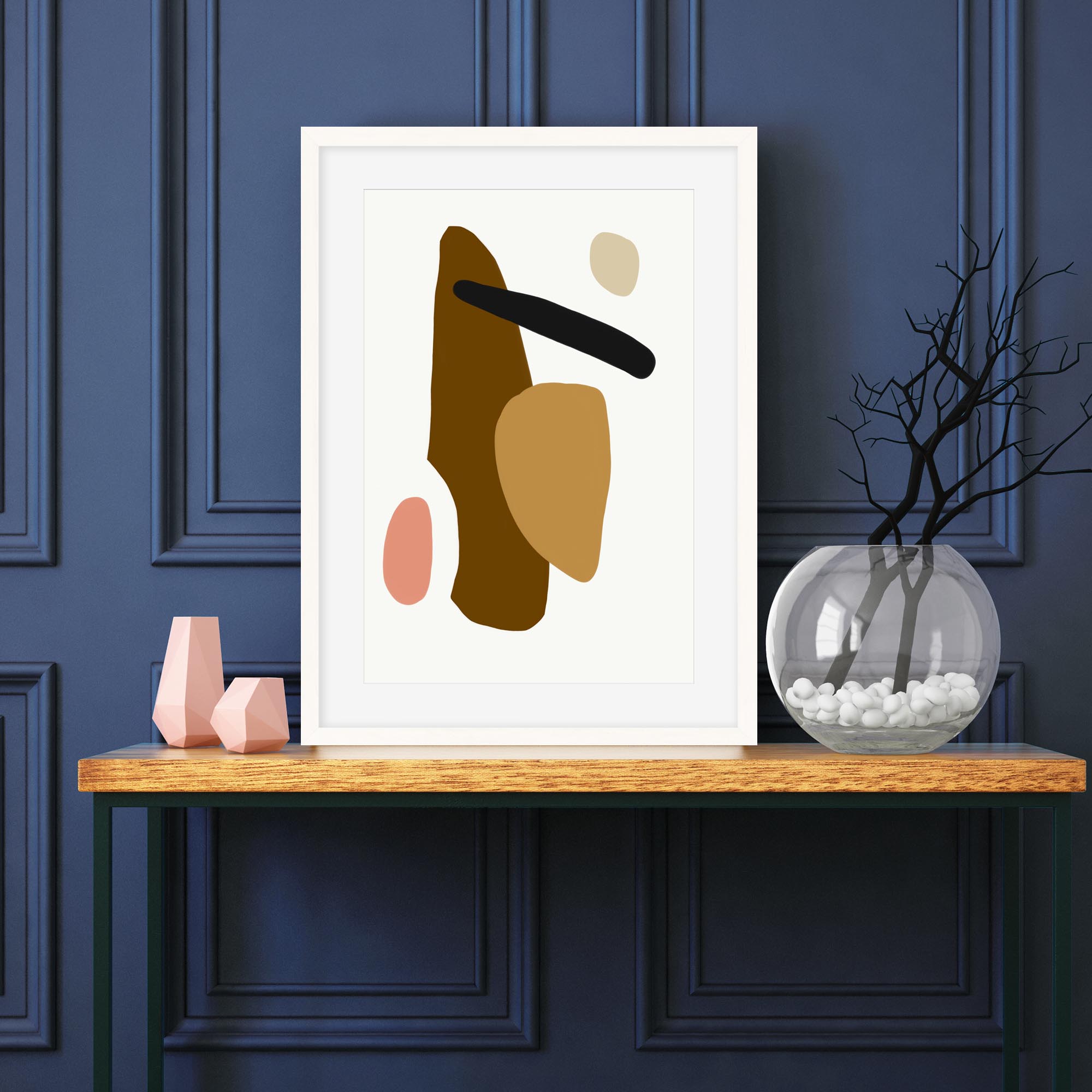 Bold Shapes Art Print-Abstract House