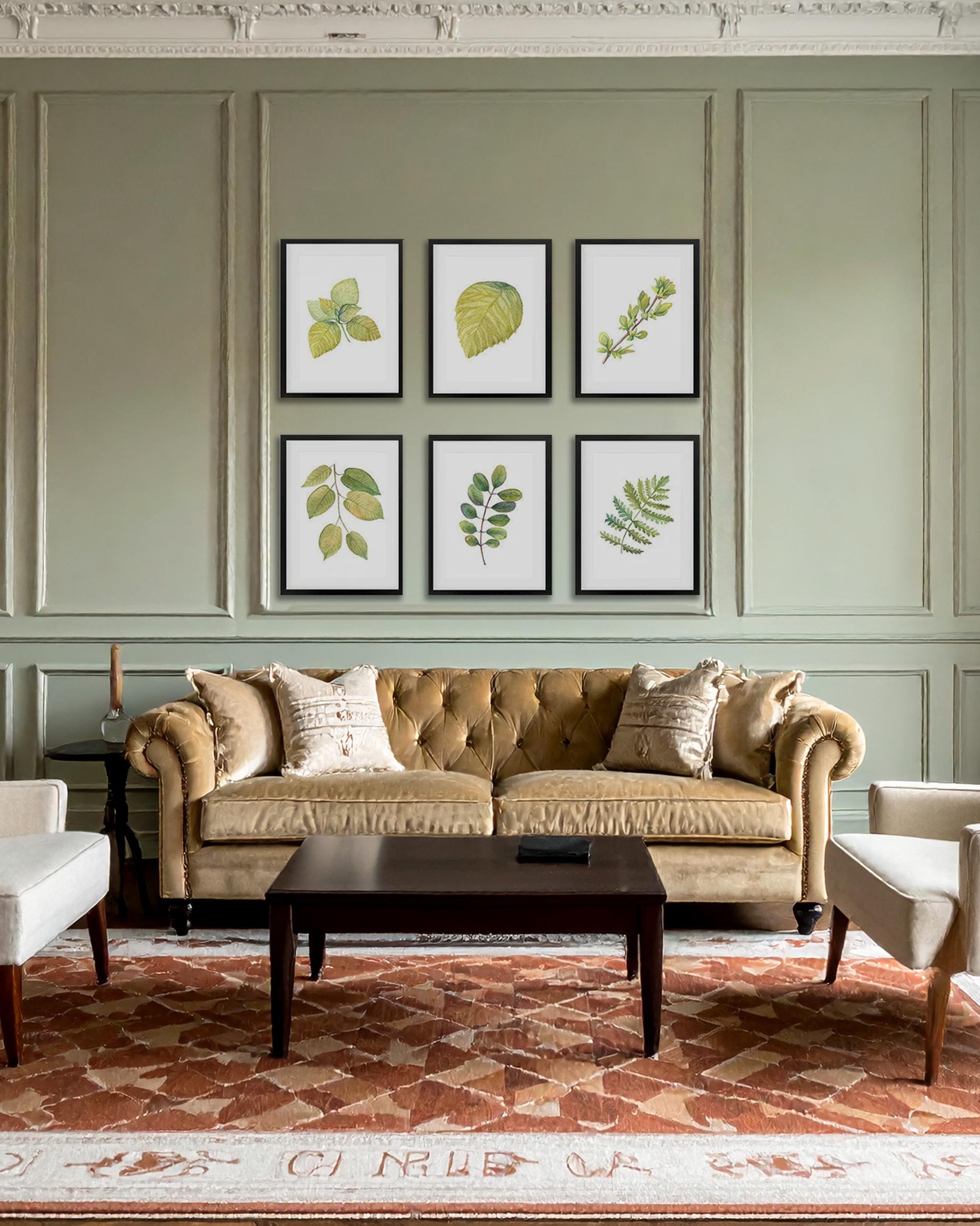 Watercolour Leaves Gallery Wall Art Set