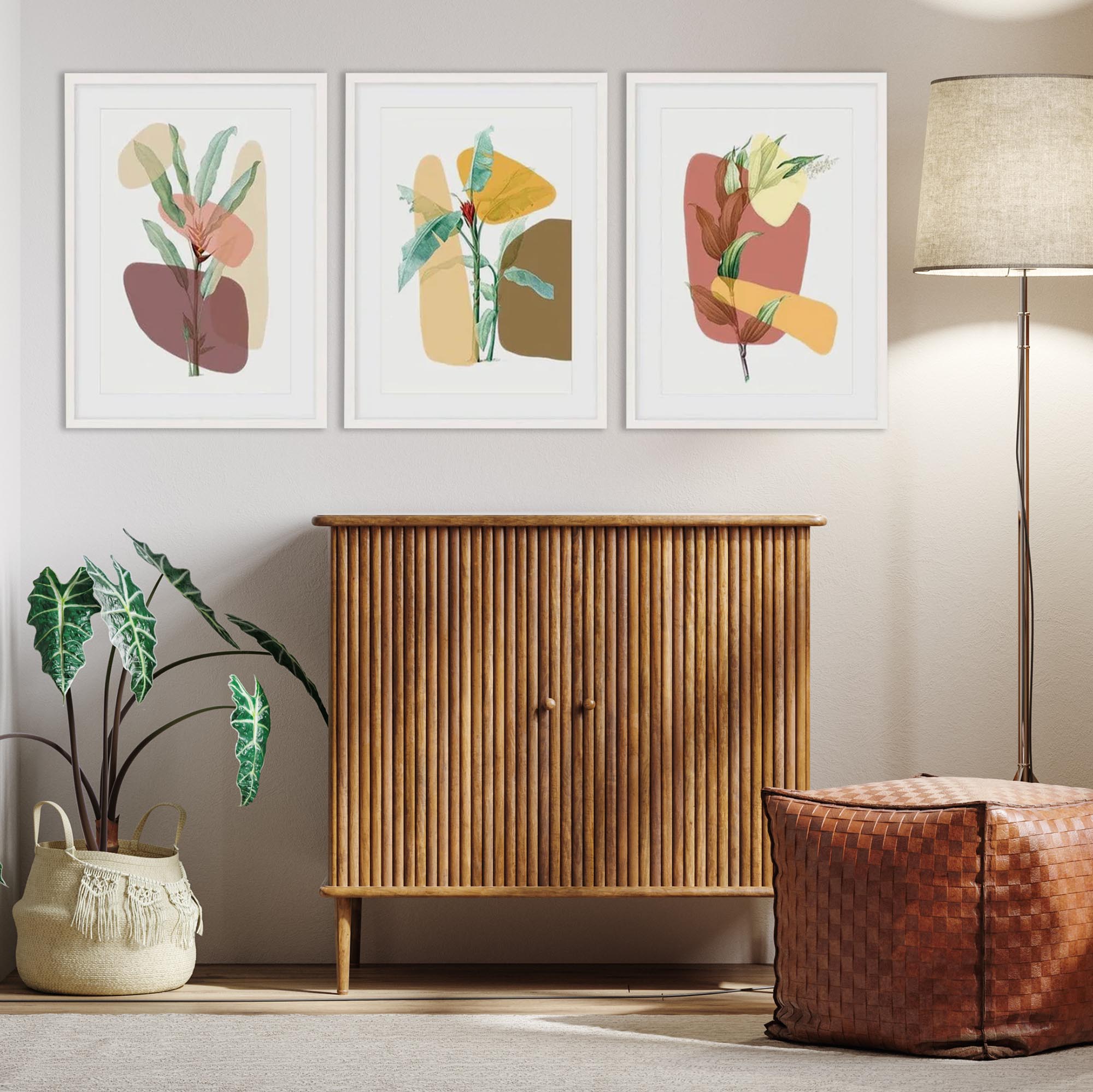 Botanical Abstracts - Set Of 3 Prints-Abstract House