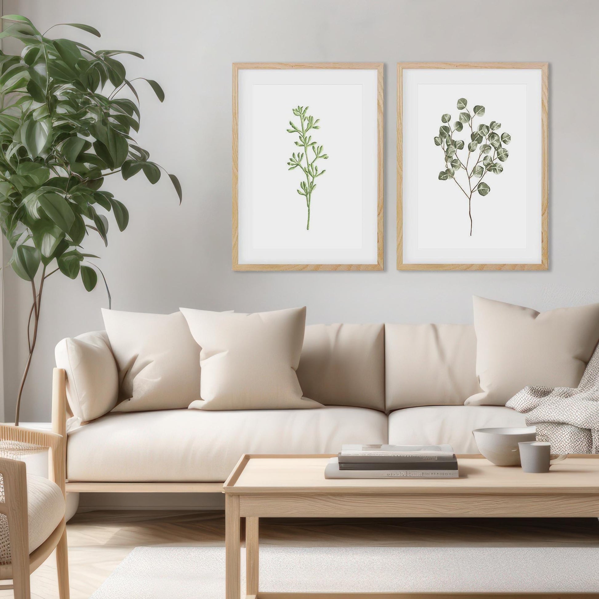 Botanical Pair - Print Set Of 2-Abstract House