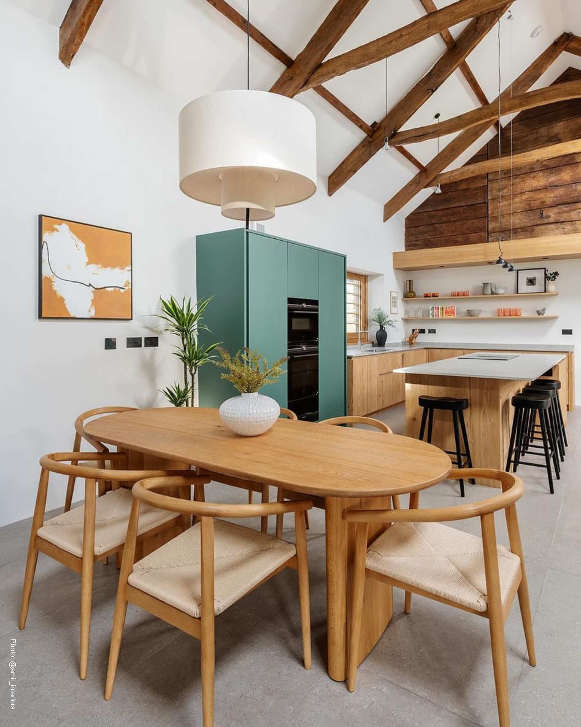 burnt orange haze modern orange wall art canvas in large barn conversion interior designer scheme kitchen open plan living room