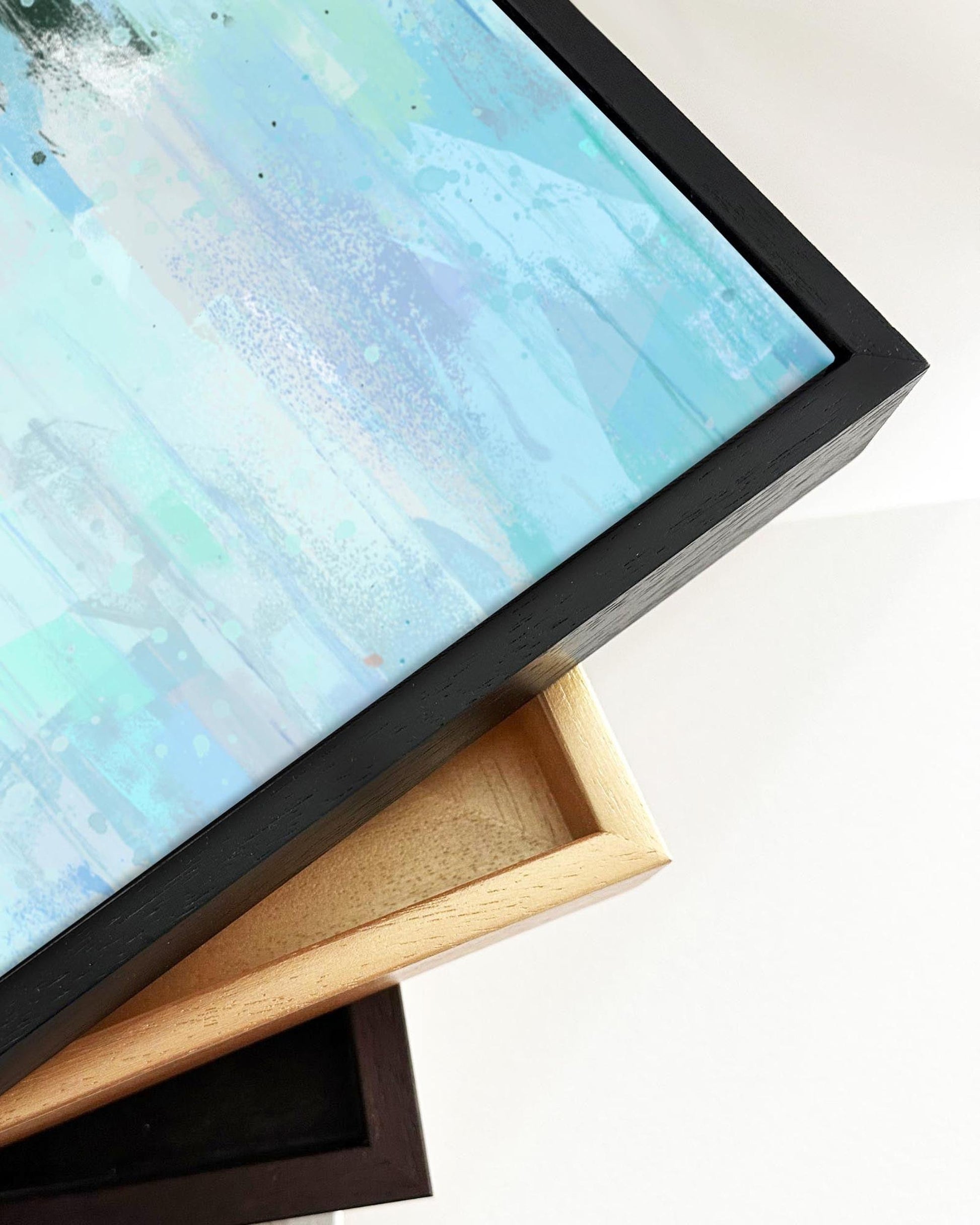 Woman Standing Portrait Painting Framed Canvas-Abstract House