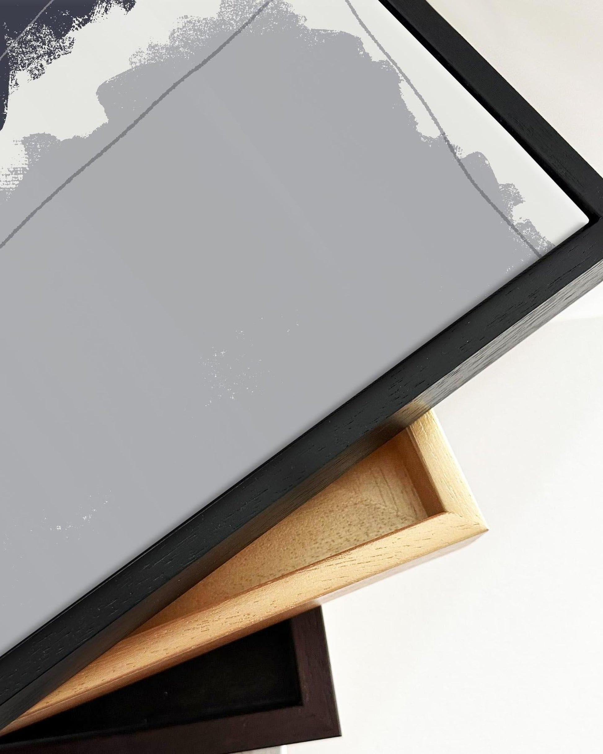 Grey Rothko Illustrations Framed Canvas-Abstract House