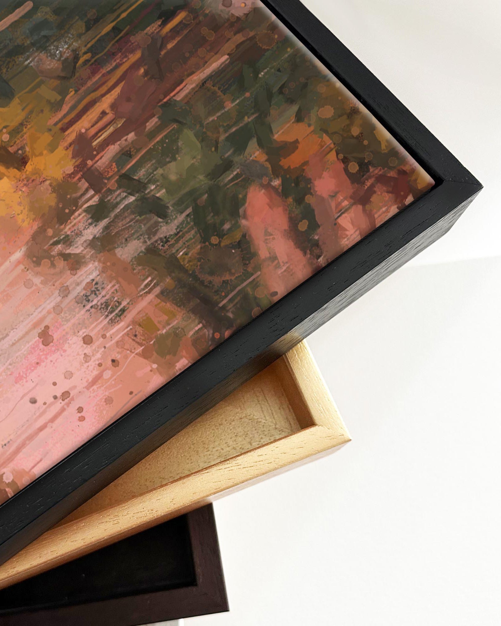 Nude Fine Art Impressionist Painting Framed Canvas-Abstract House