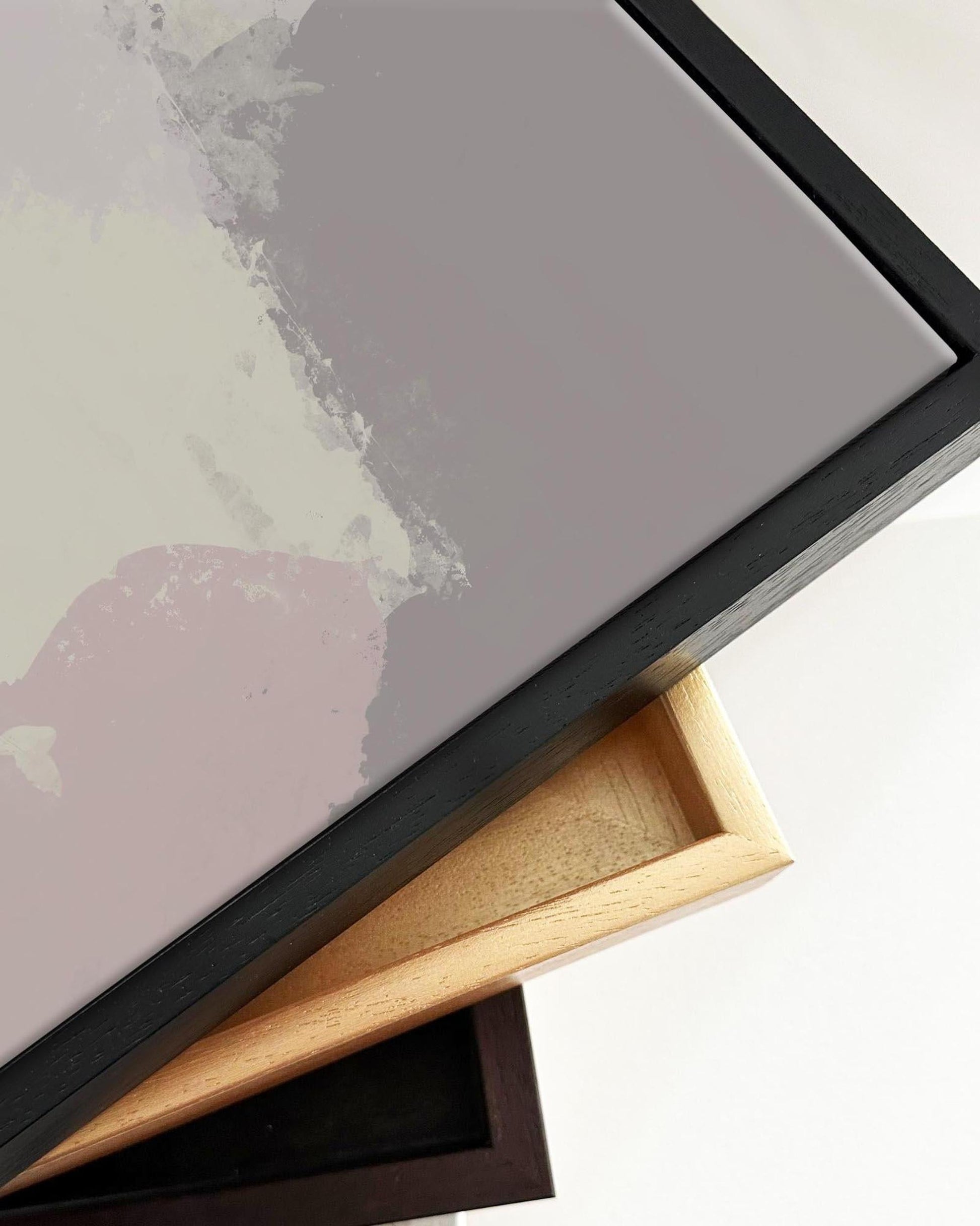 Neutral Notes No6 Framed Canvas-Abstract House