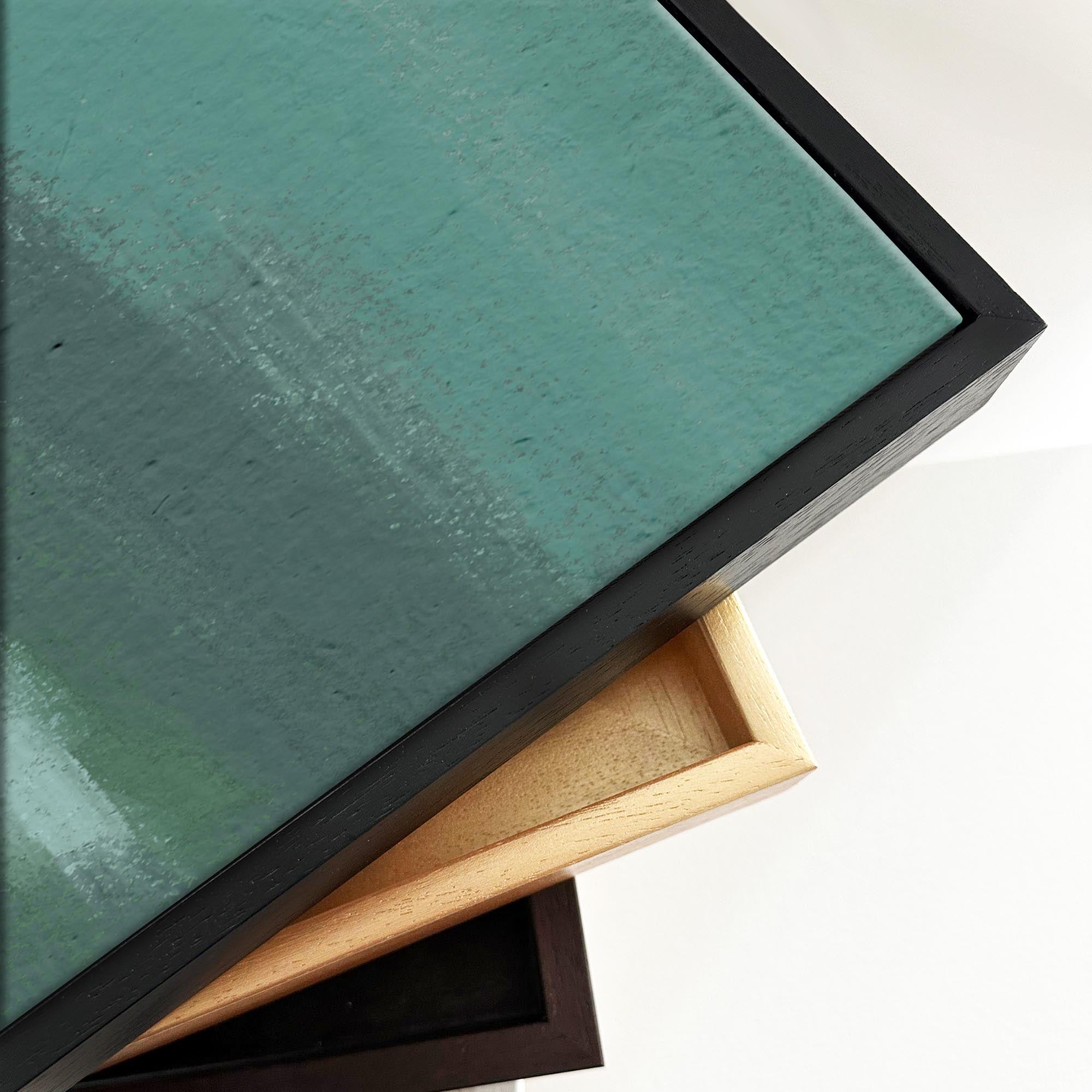 Teal Dunes Framed Canvas-Abstract House