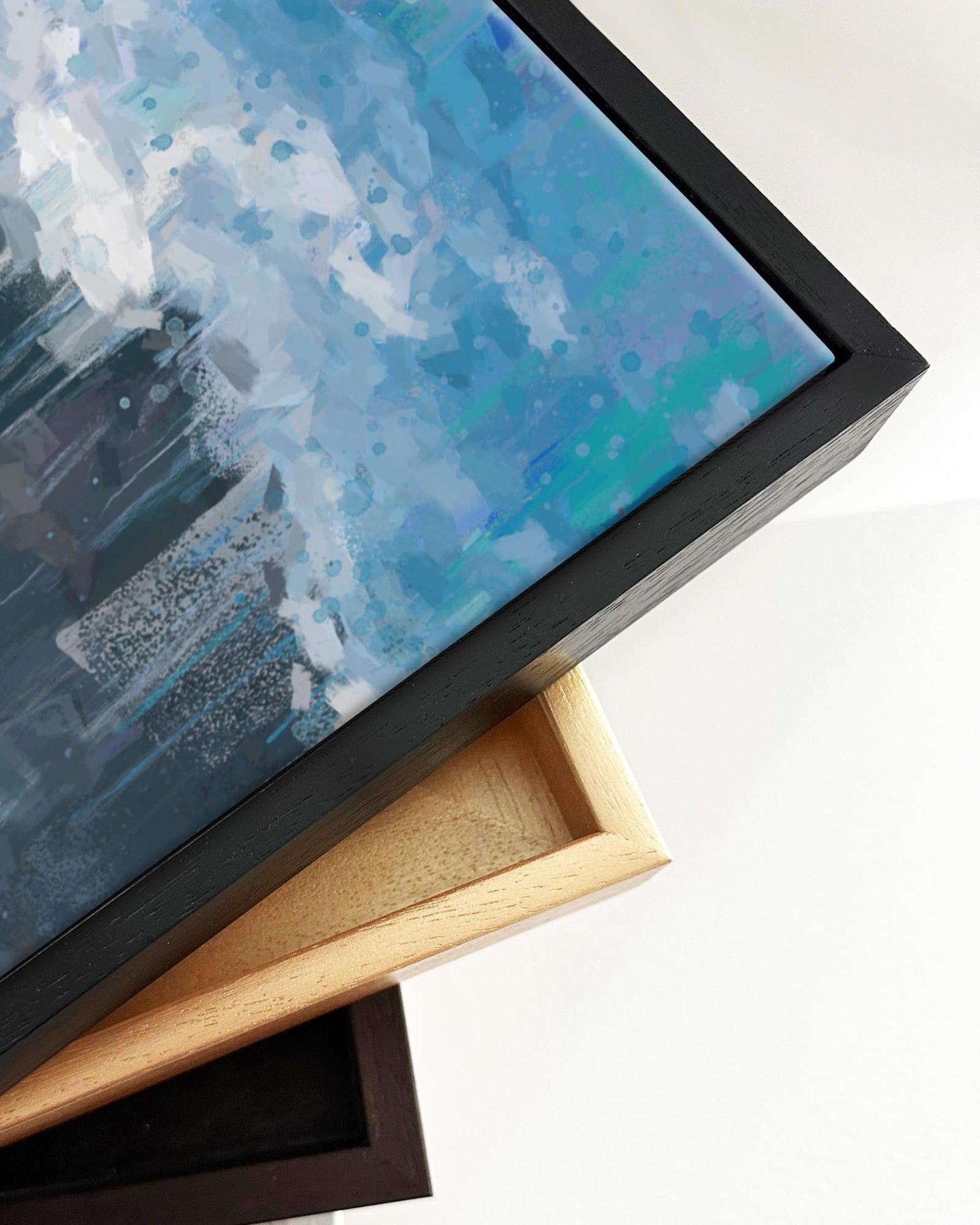 Beyond The Valley Framed Canvas-Abstract House