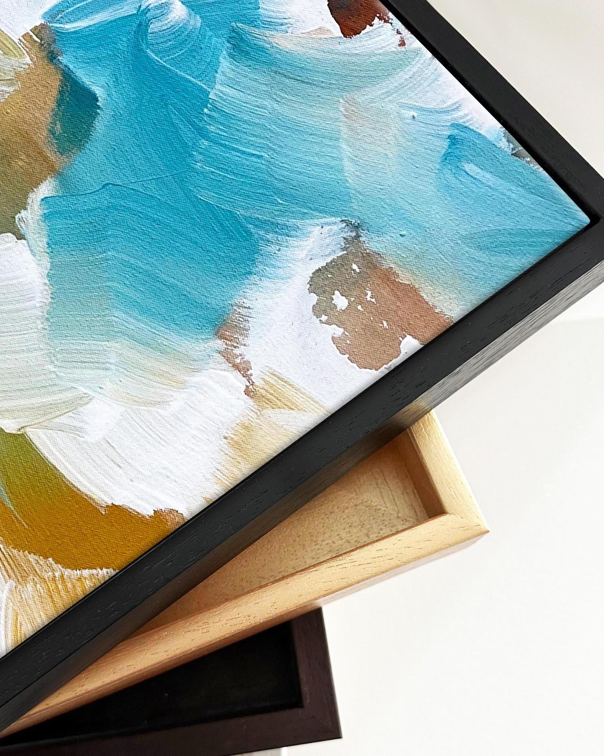 Colliding Colours Framed Canvas Art-Abstract House