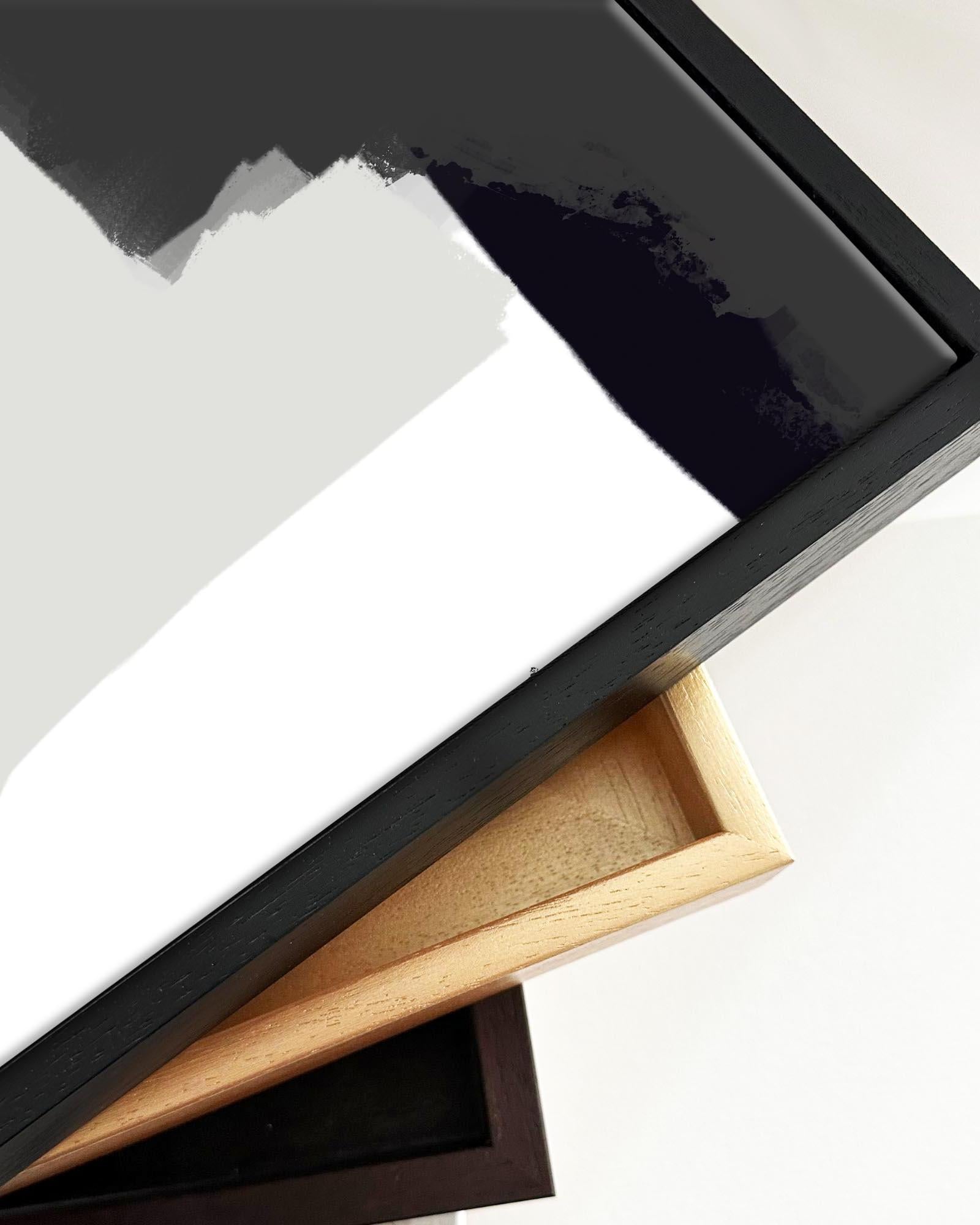Brushed Grey Palette Framed Canvas-Abstract House