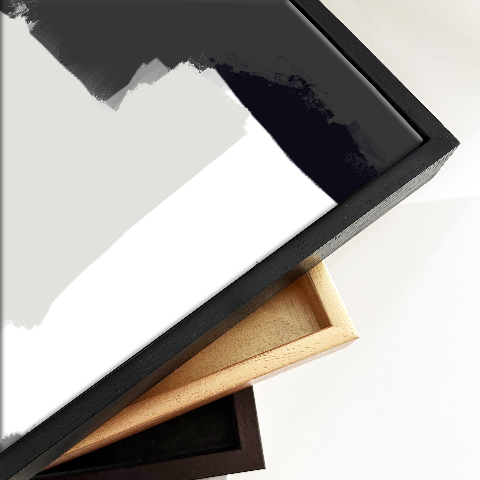 Brushed Grey Palette Framed Canvas-Abstract House