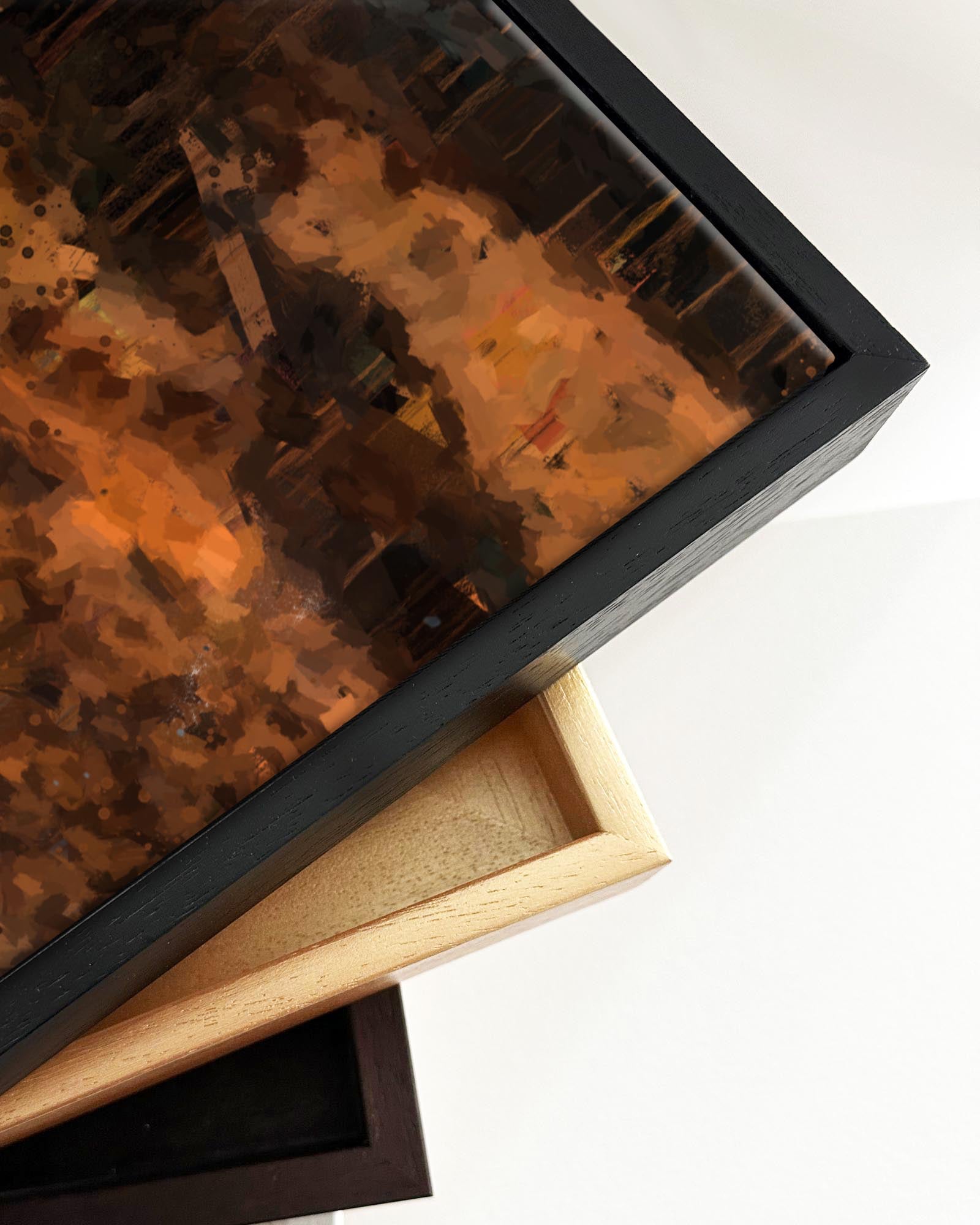 Rocky Mountains Fine Art Painting Framed Canvas-Abstract House