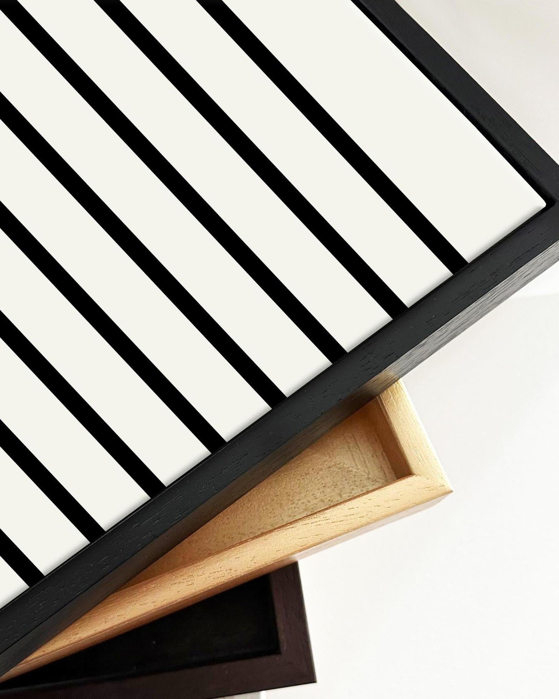 Retro Curve Framed Canvas-Abstract House