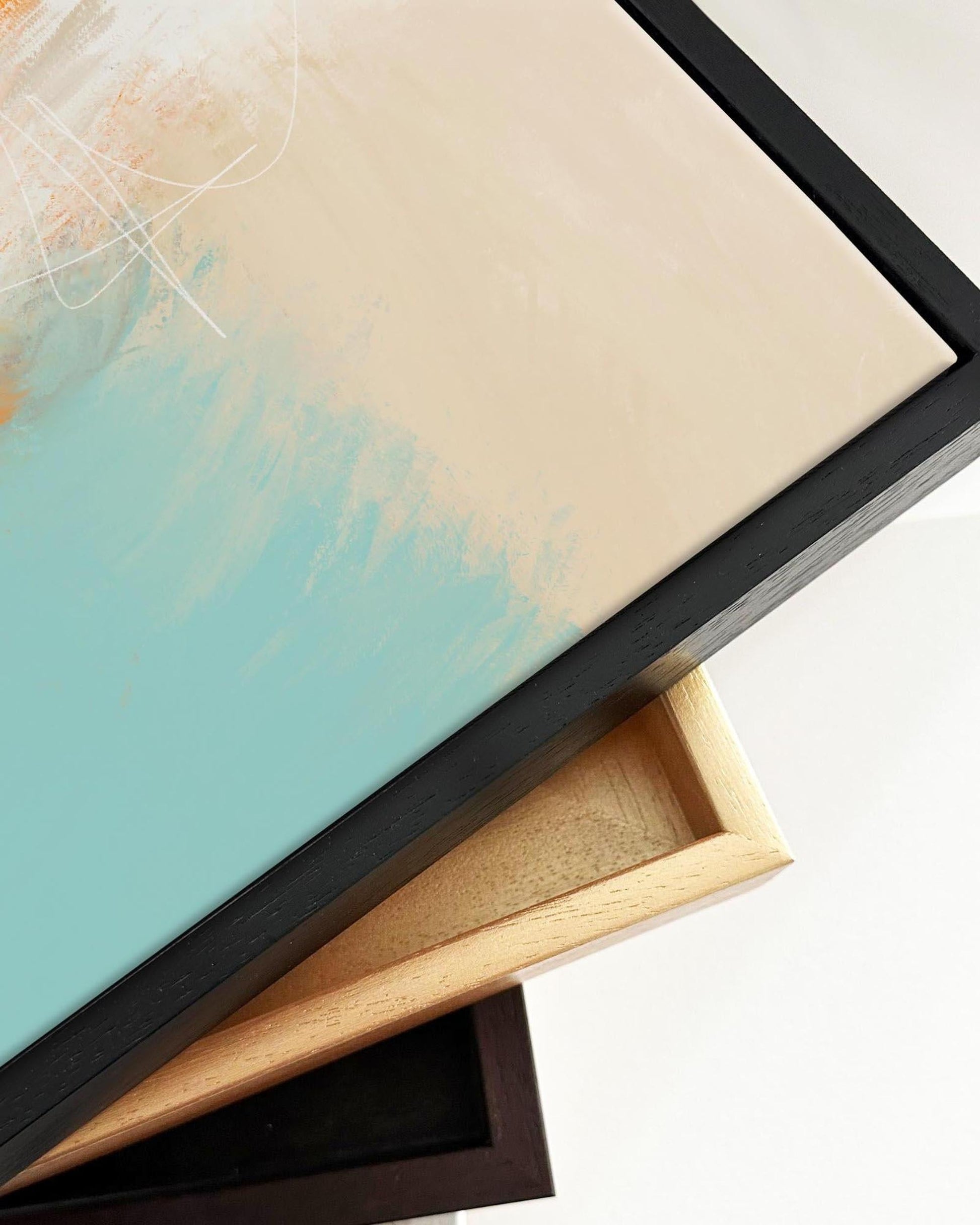 Abstract Harbour Framed Canvas-Abstract House