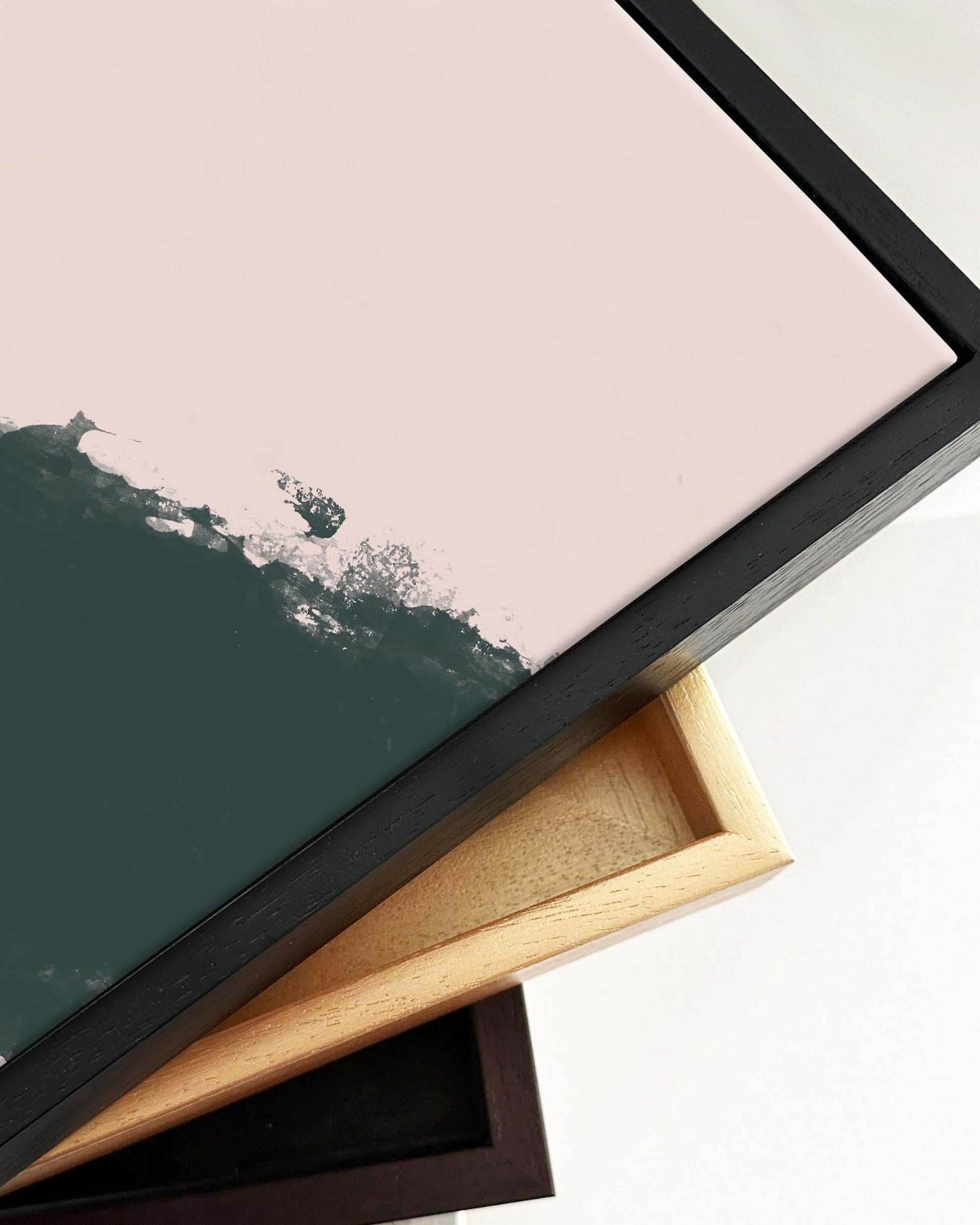 Abstract Lost Lines Framed Canvas-Abstract House