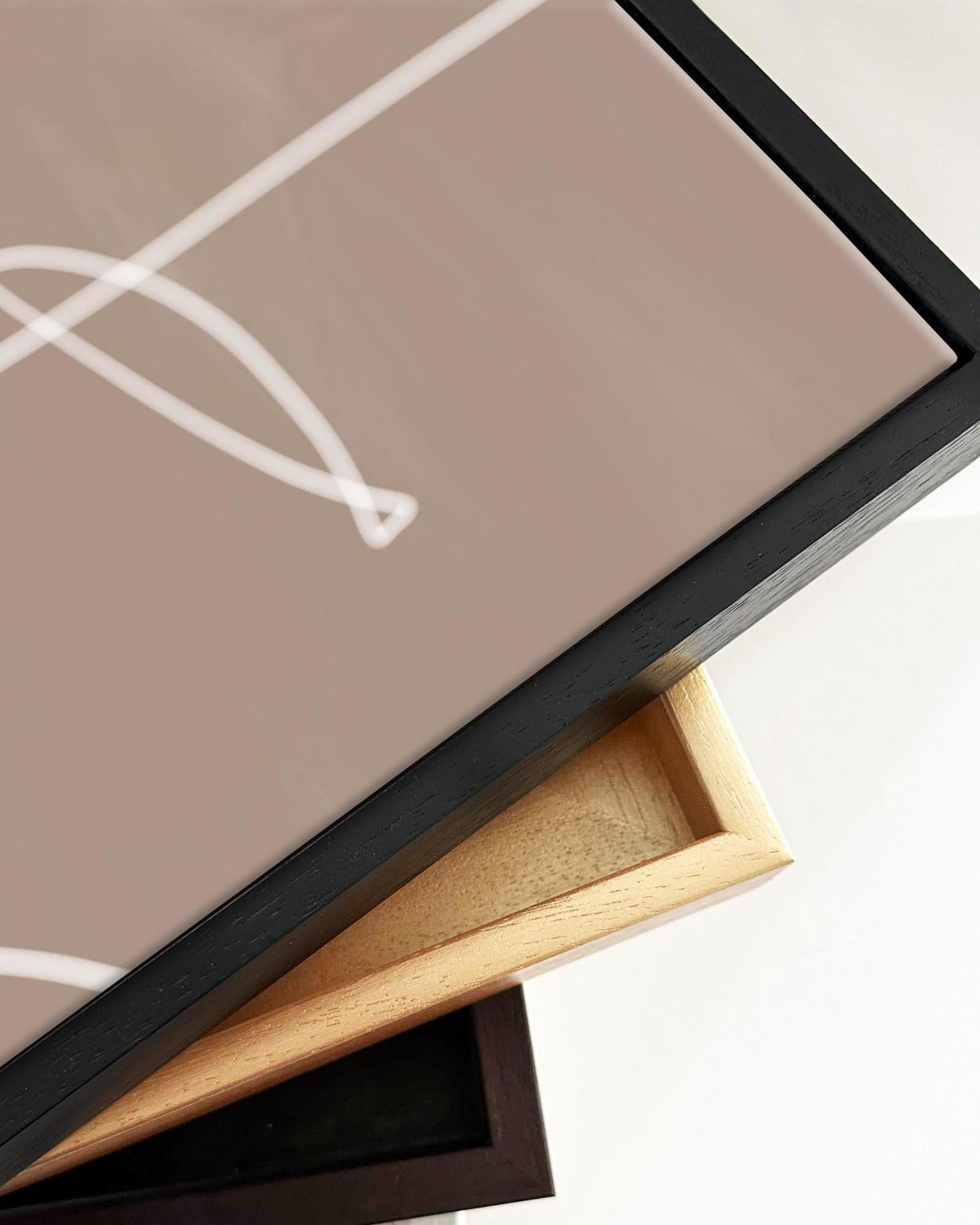 Modern Abstract Lines Framed Canvas-Abstract House