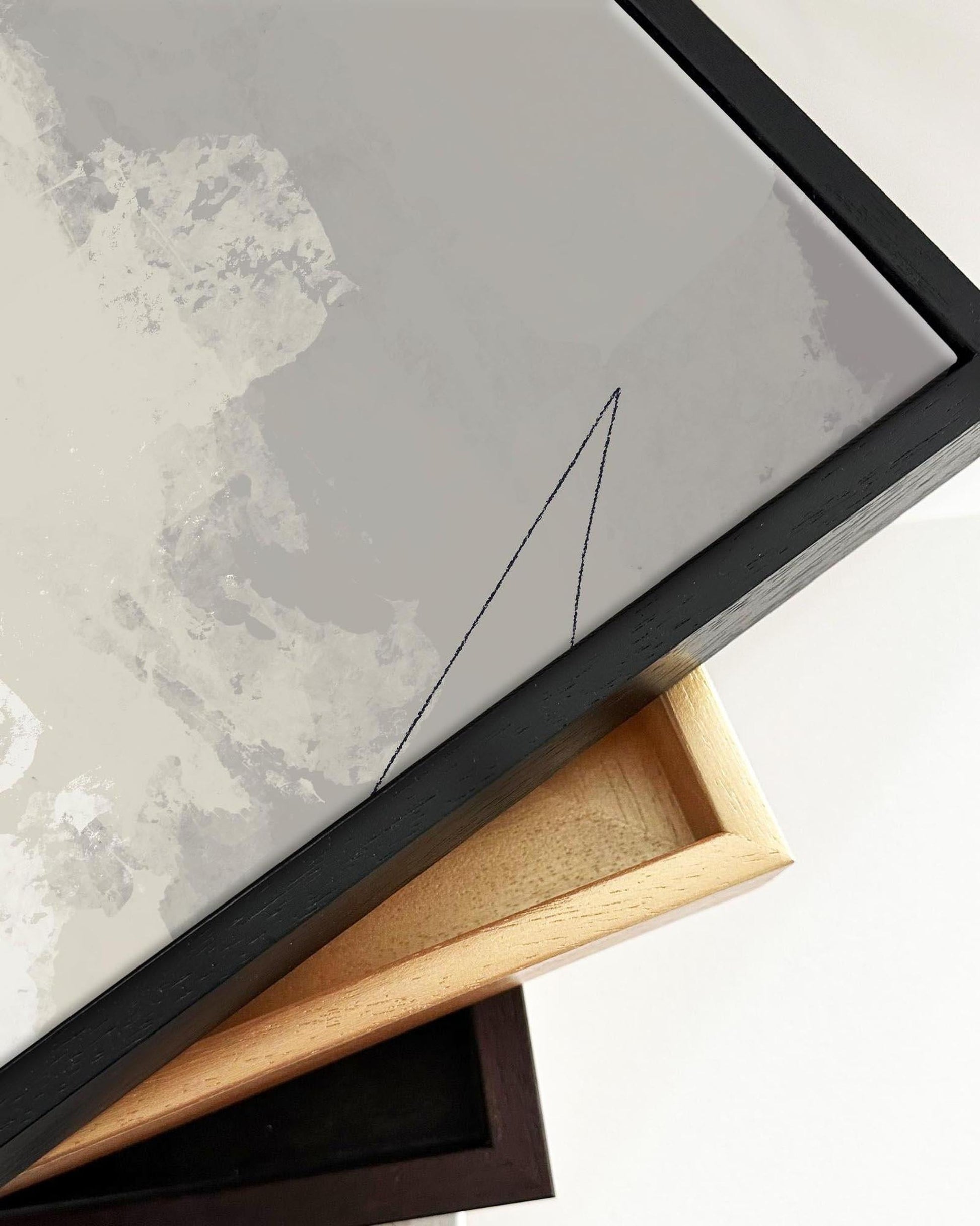 Neutral Notes No4 Framed Canvas-Abstract House