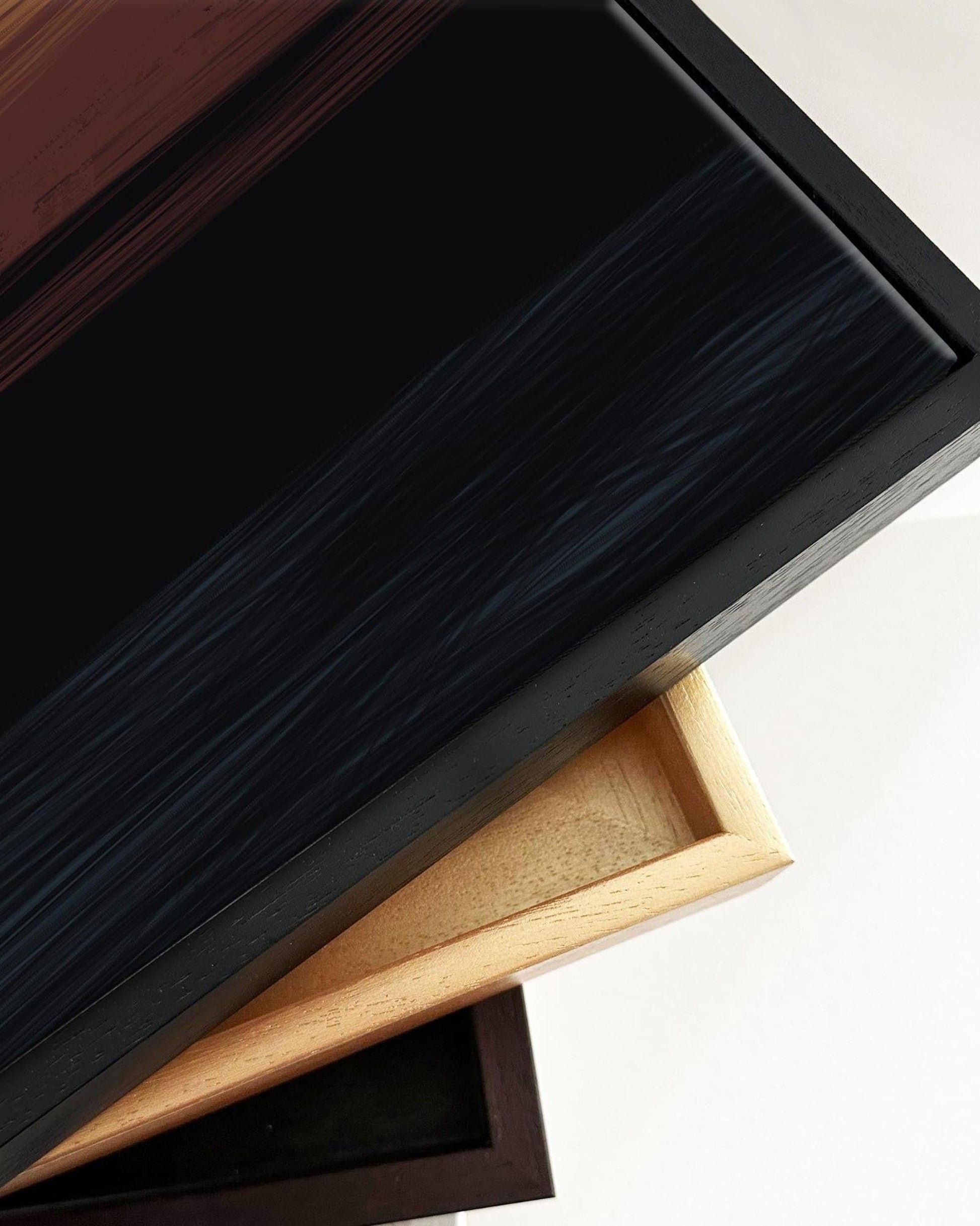 Orange Sunset Framed Canvas-Abstract House