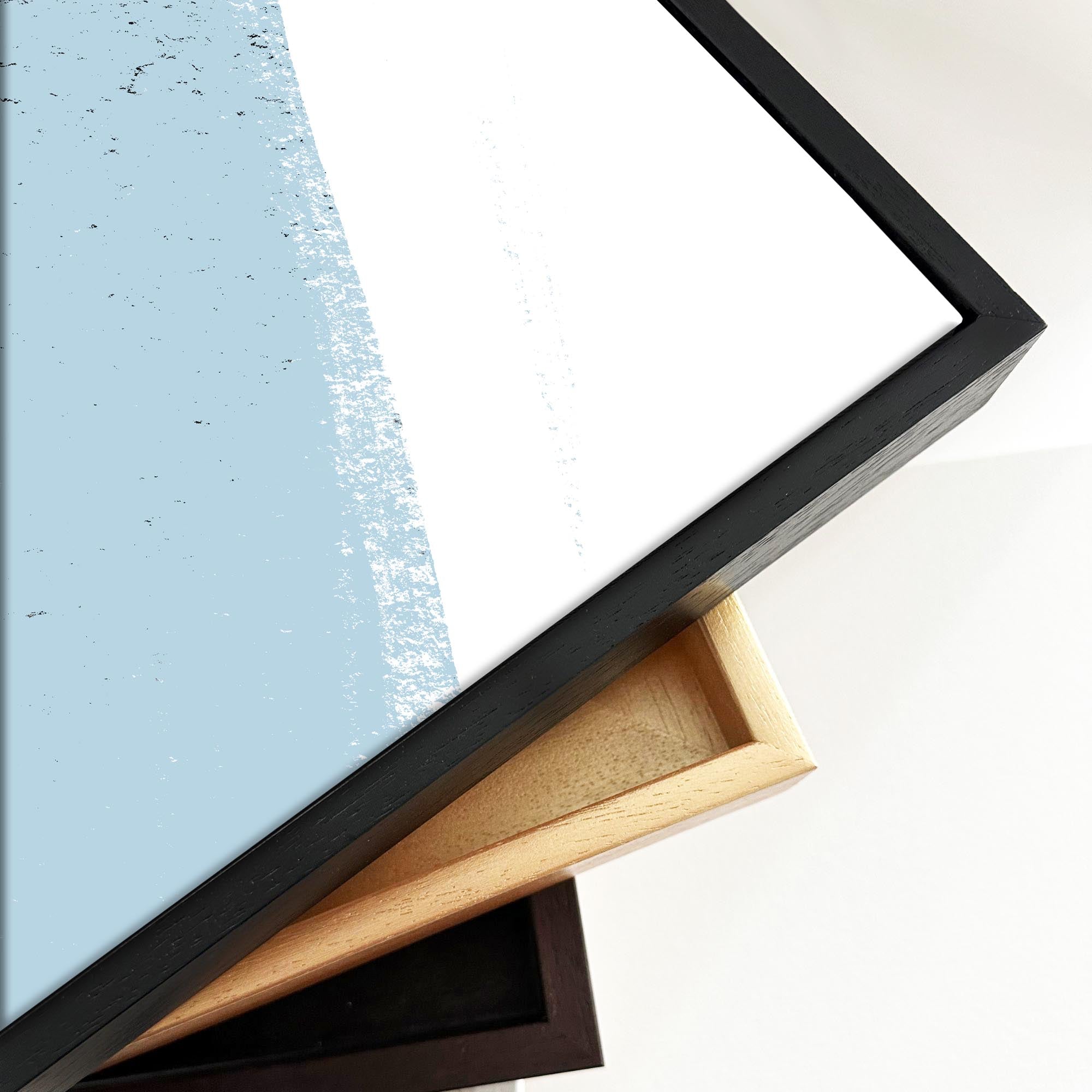 Bold Abstract Colour Blocks Framed Canvas Print