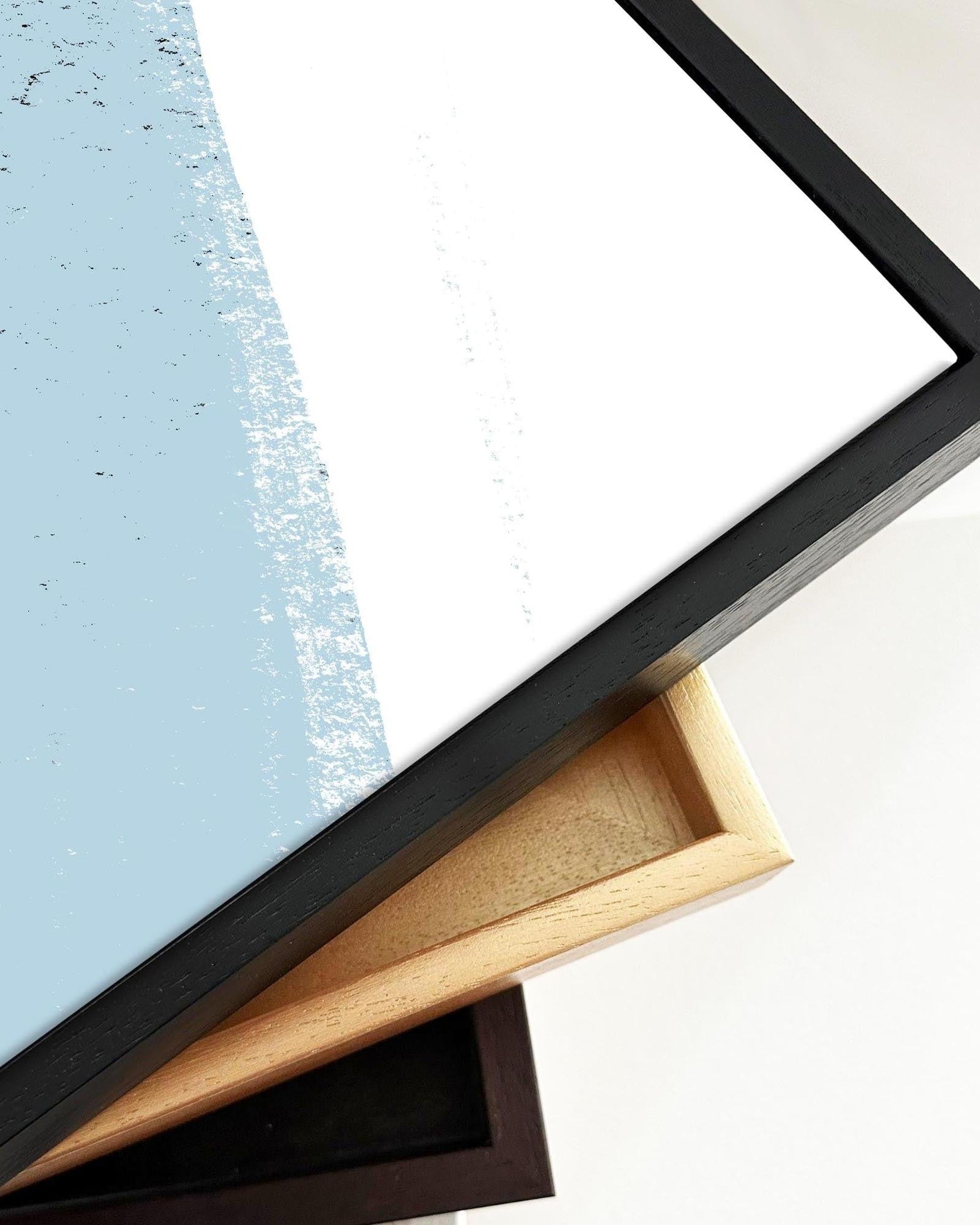 Bold Abstract Colour Blocks Framed Framed Canvas-Abstract House