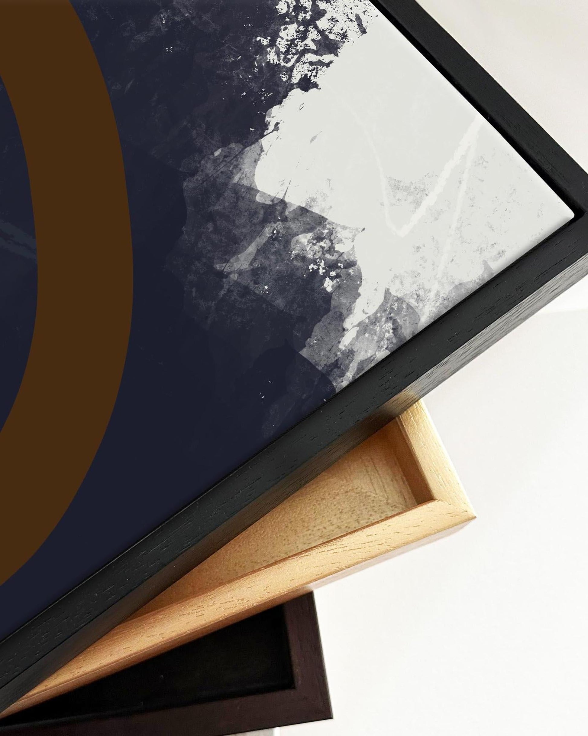 Over The Curve Framed Canvas-Abstract House