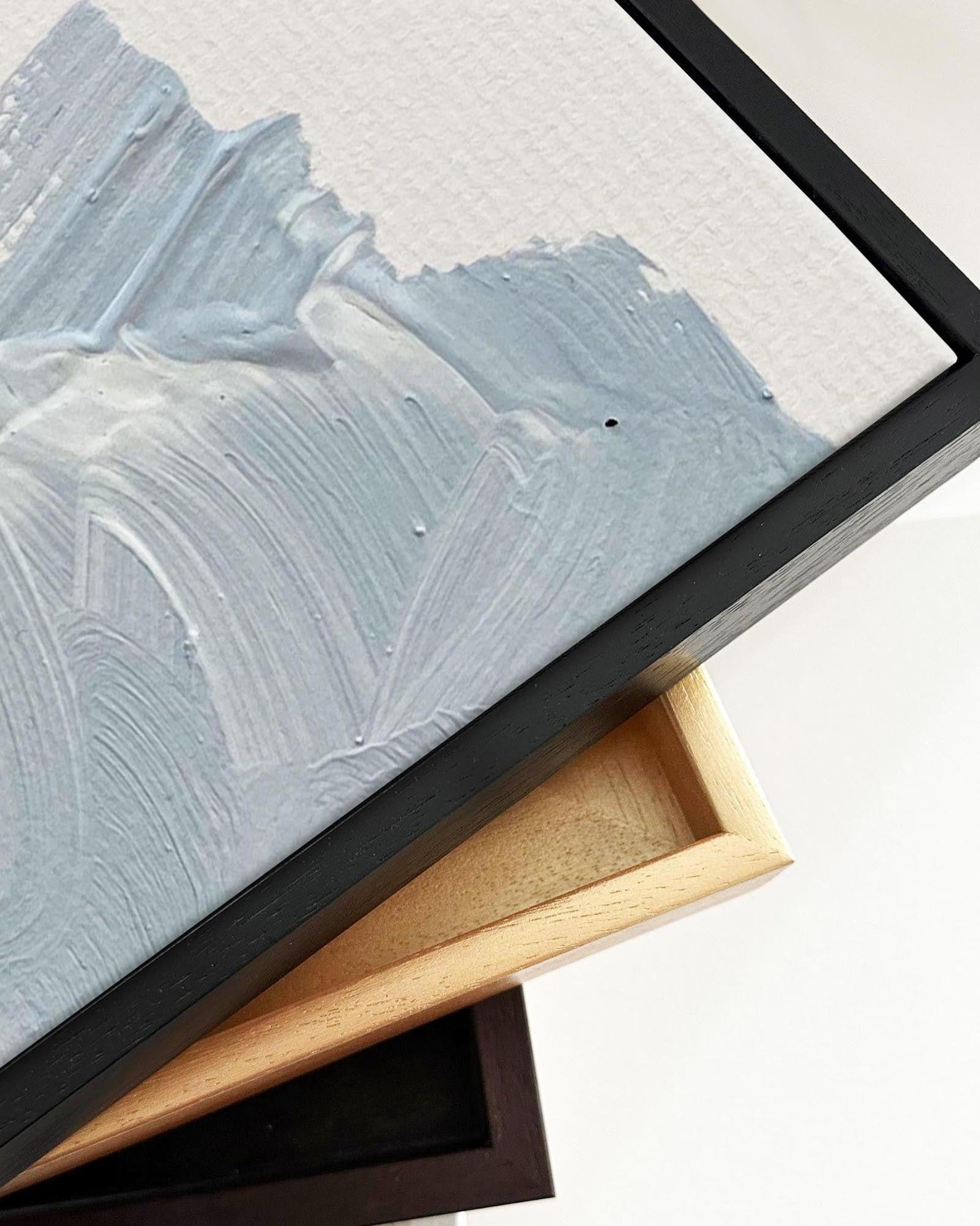 Neutral Textures Framed Canvas-Abstract House