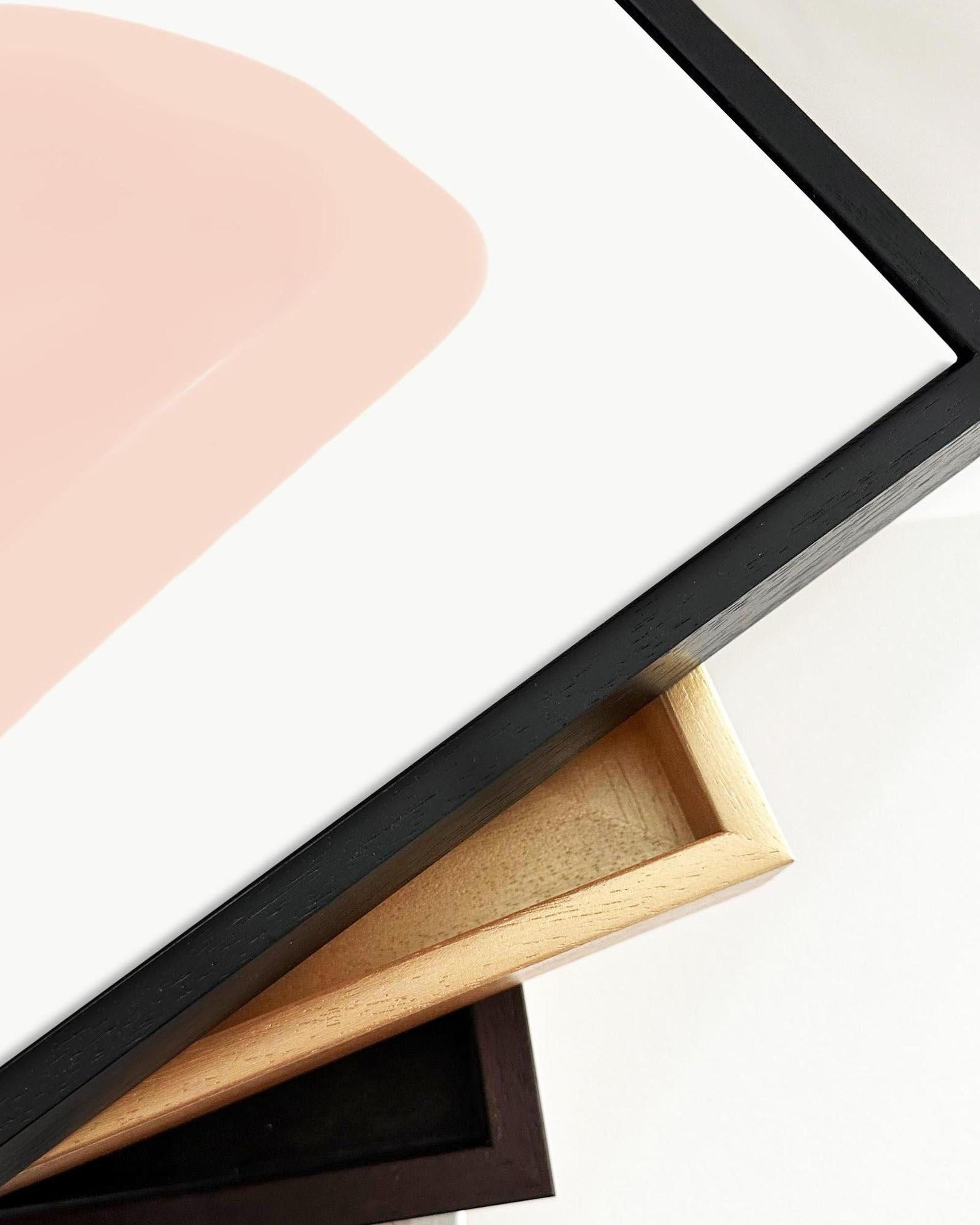 Watercolour Shapes Framed Canvas-Abstract House