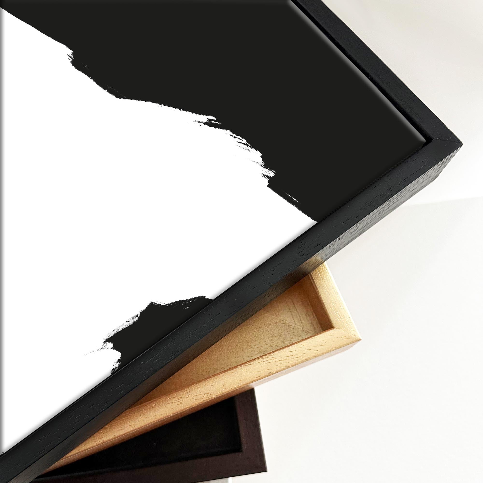 Black Optical Illusion Framed Canvas