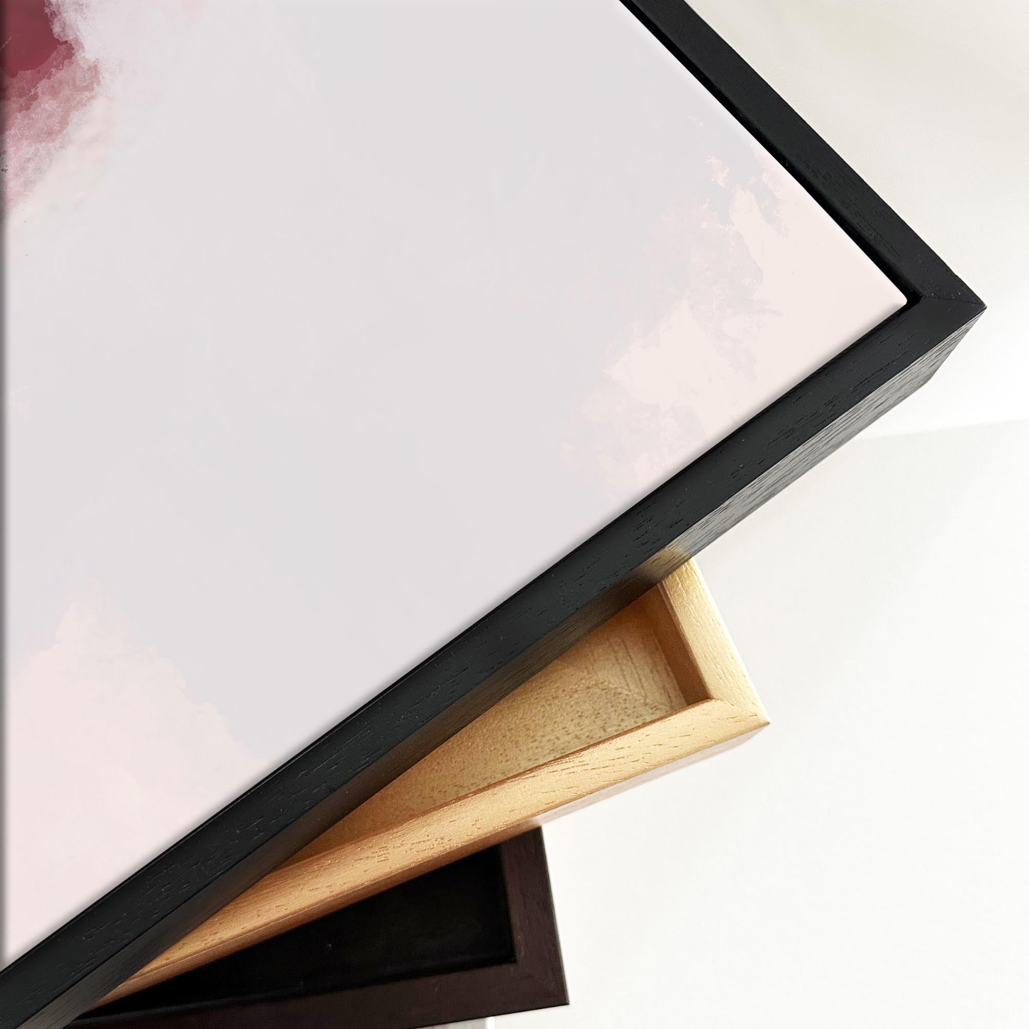 Neutral Blush Layers Framed Canvas-Abstract House