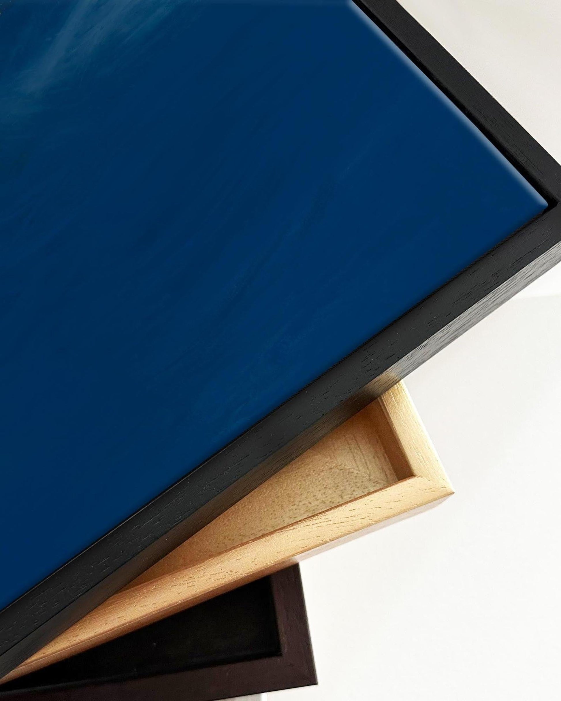 Blush Block Out Framed Canvas-Abstract House