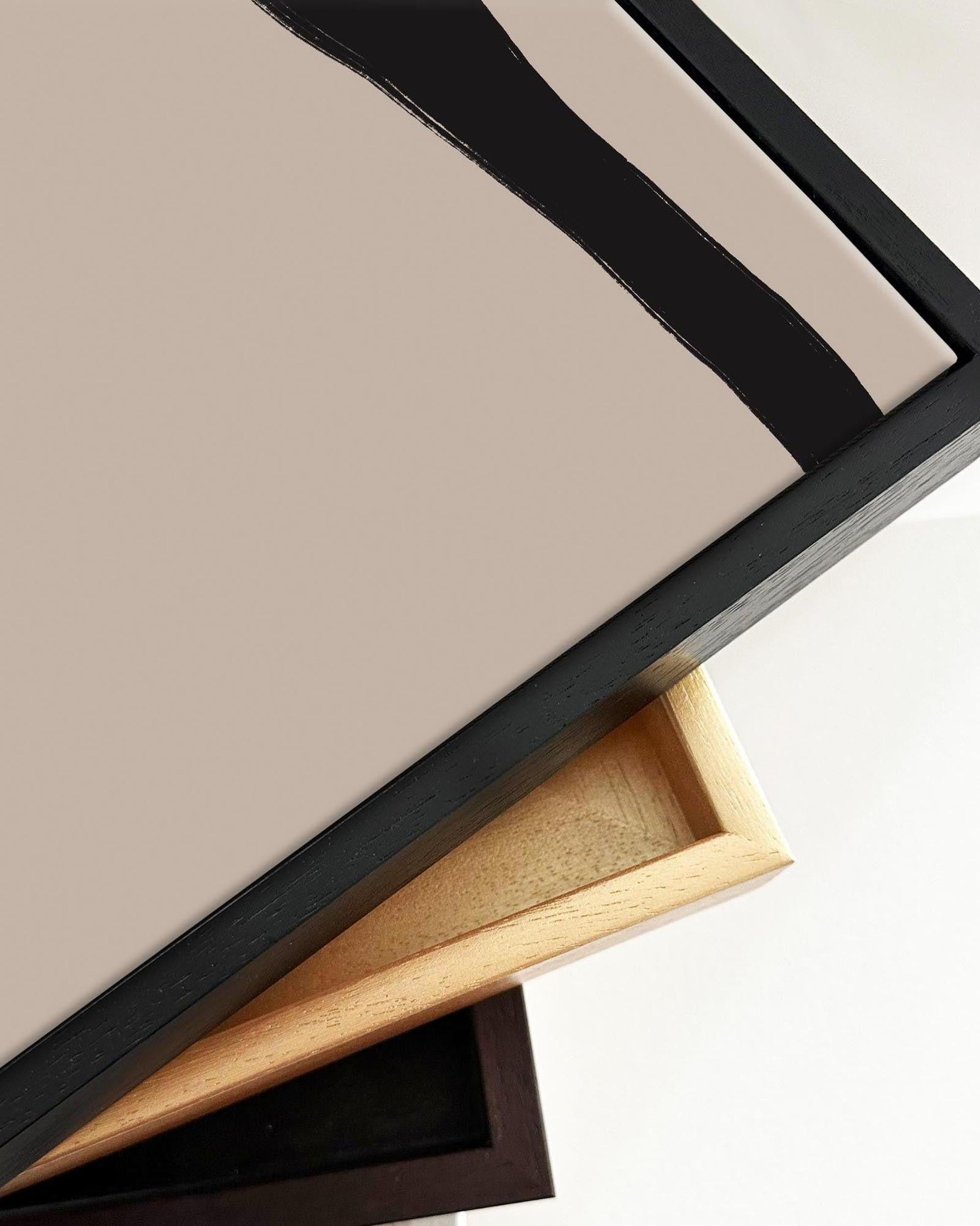 Brown Mono Tones Framed Canvas-Abstract House