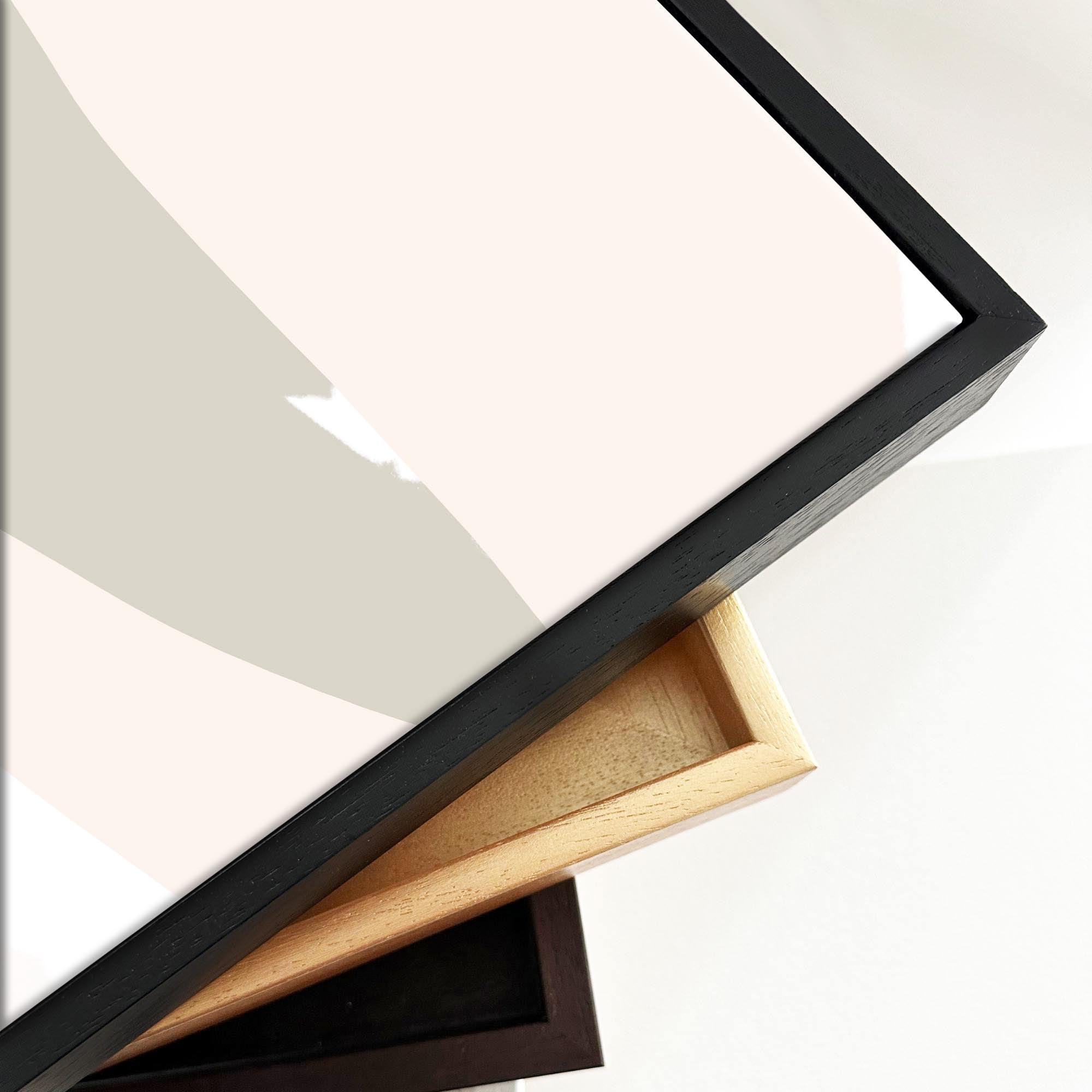 Peach Bauhaus Framed Canvas