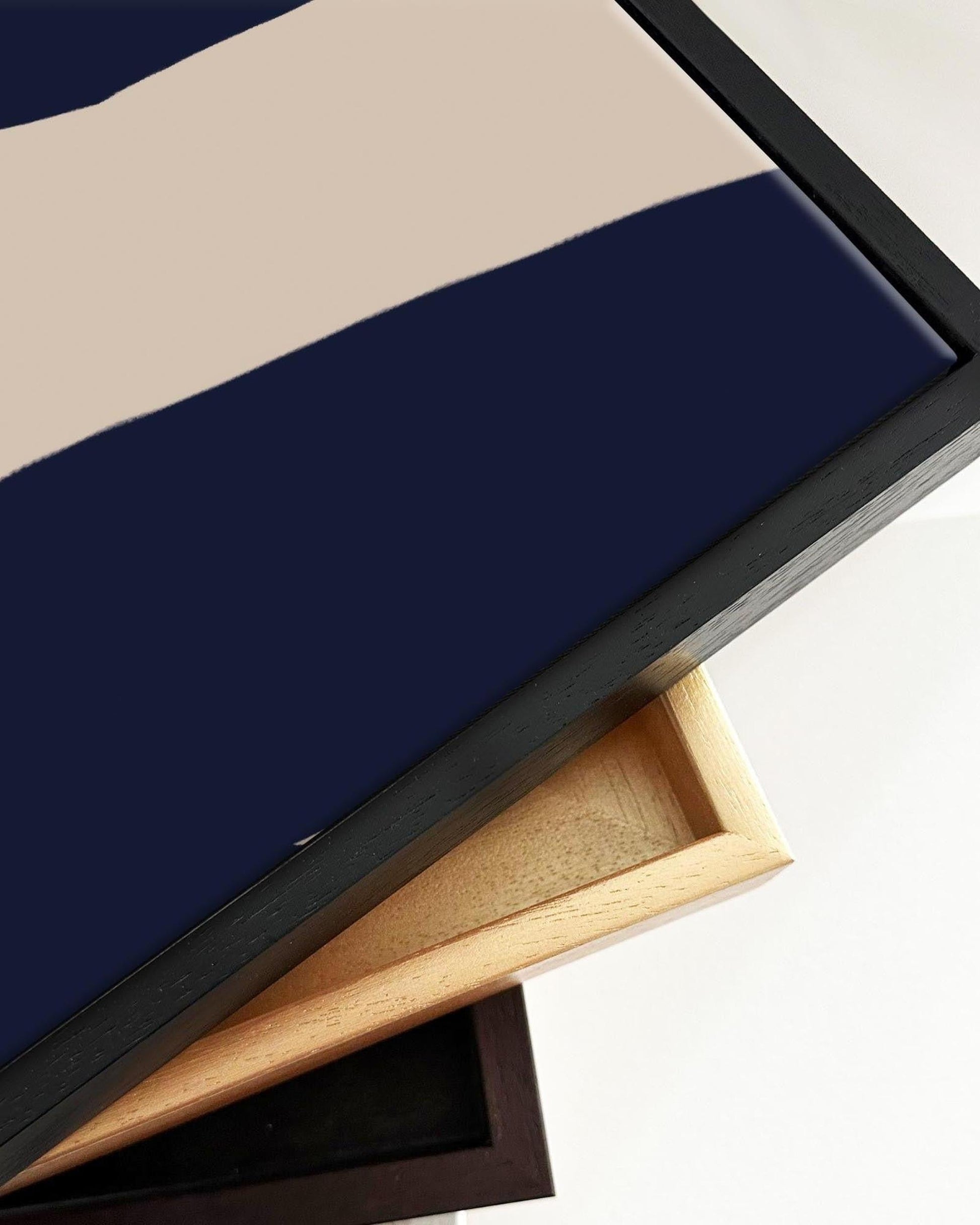 Neutral Loose Lines Framed Canvas-Abstract House