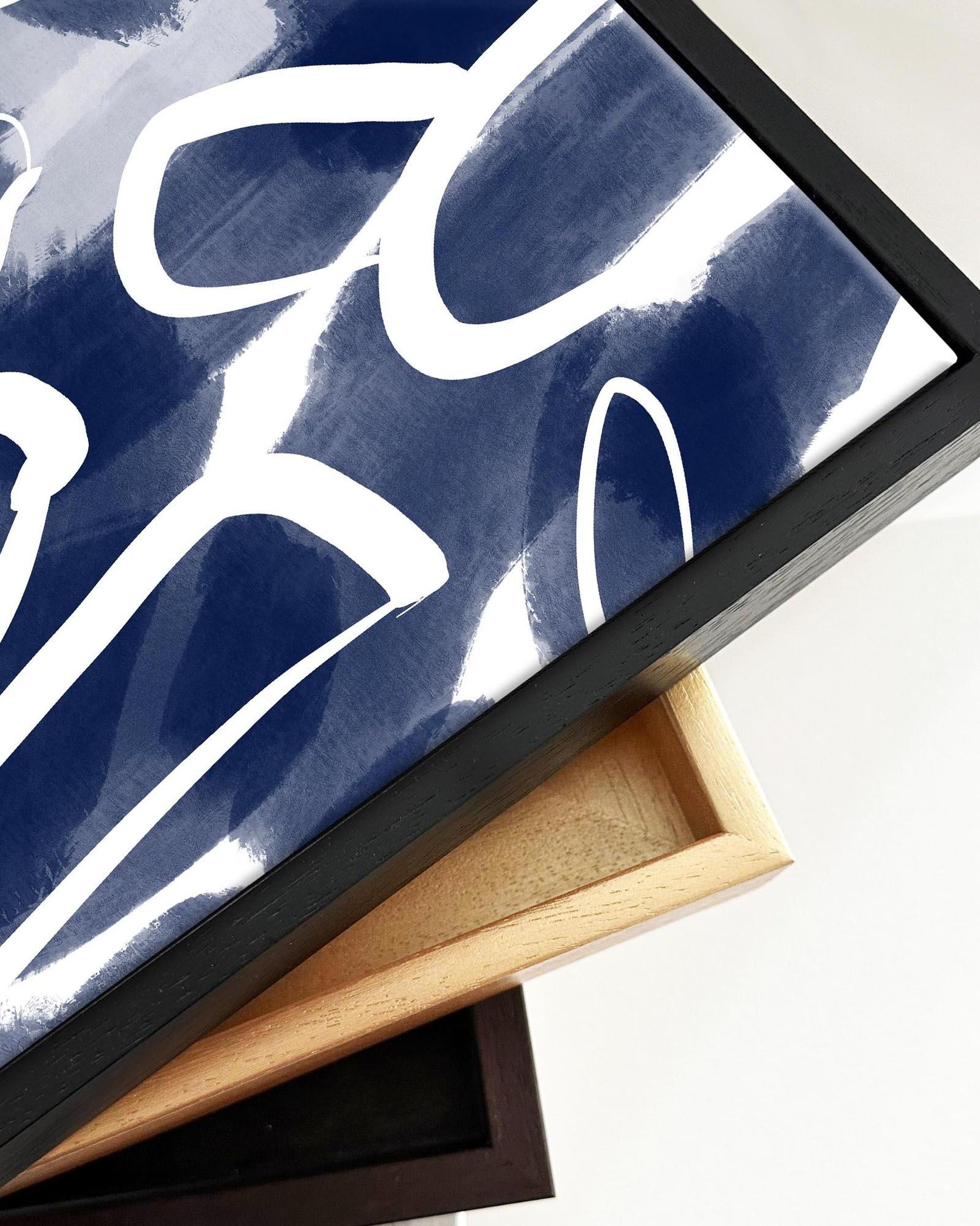 Blueprint II Framed Canvas-Abstract House