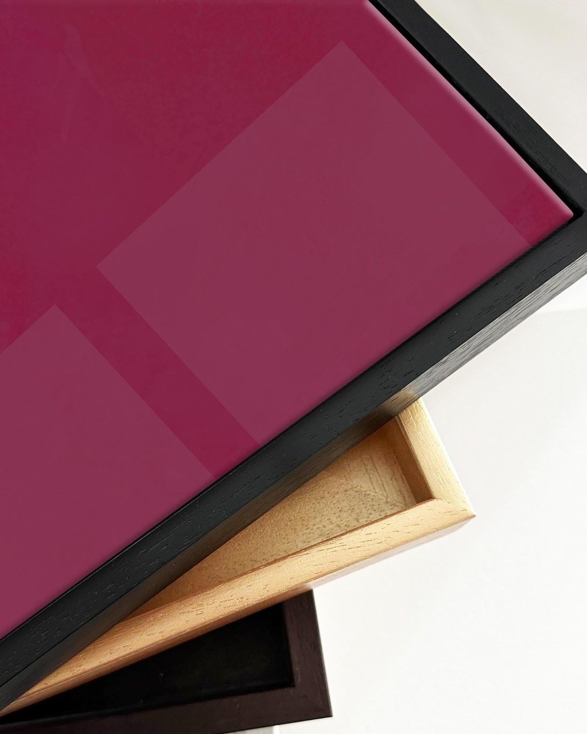 Viva Magenta I Framed Canvas-Abstract House