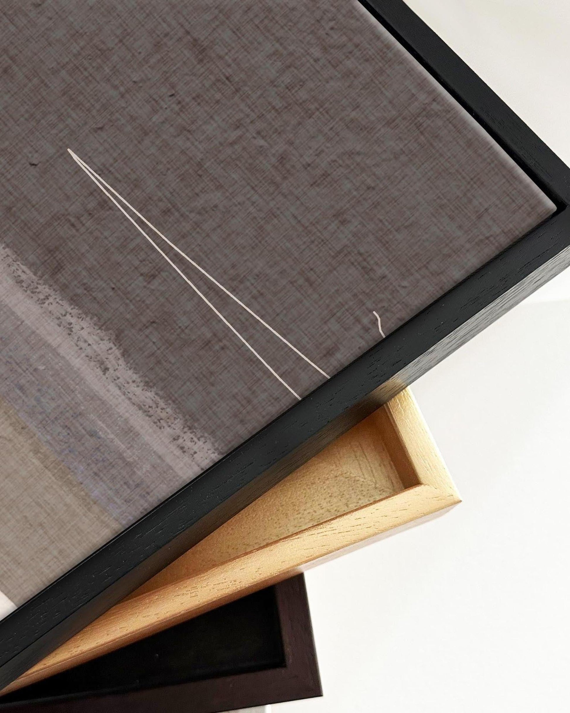 Neutral Abstract Seascape Framed Canvas-Abstract House