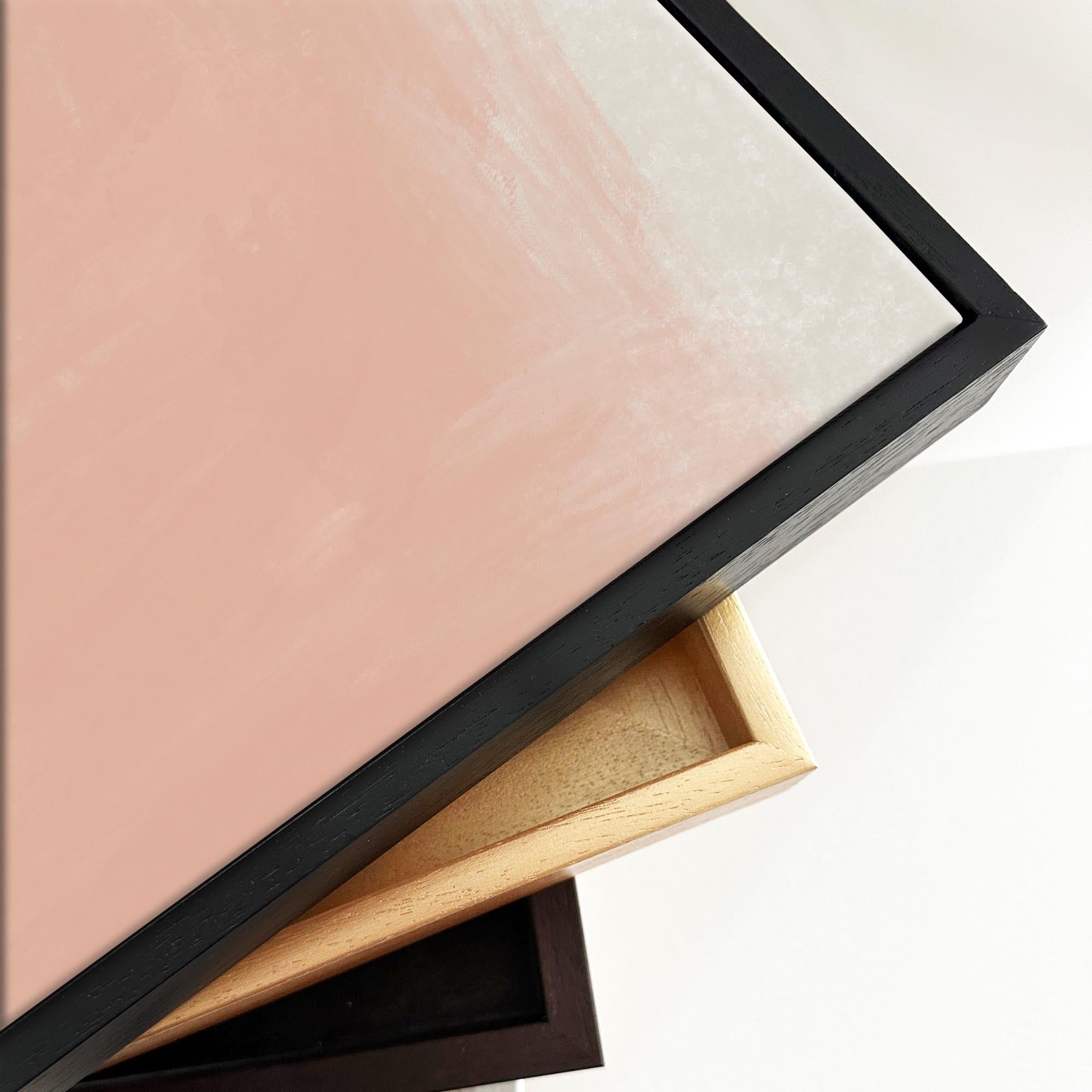 Blush Pink Abstract Framed Canvas