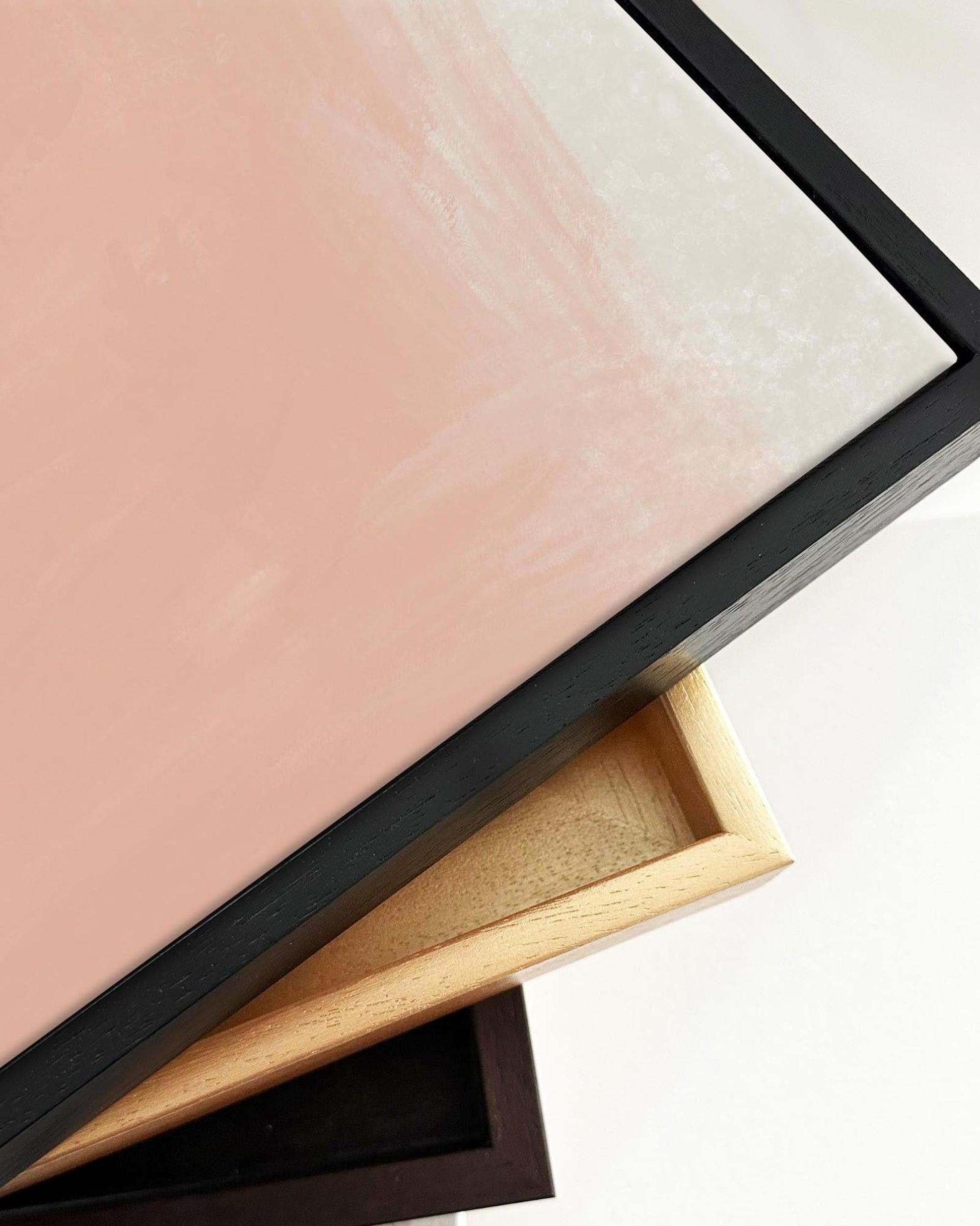 Blush Pink Abstract Framed Canvas-Abstract House